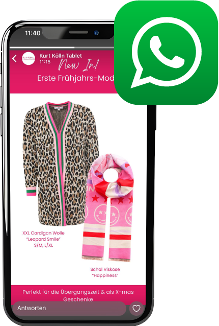 Smartphone mit Whatsapp-Symbol