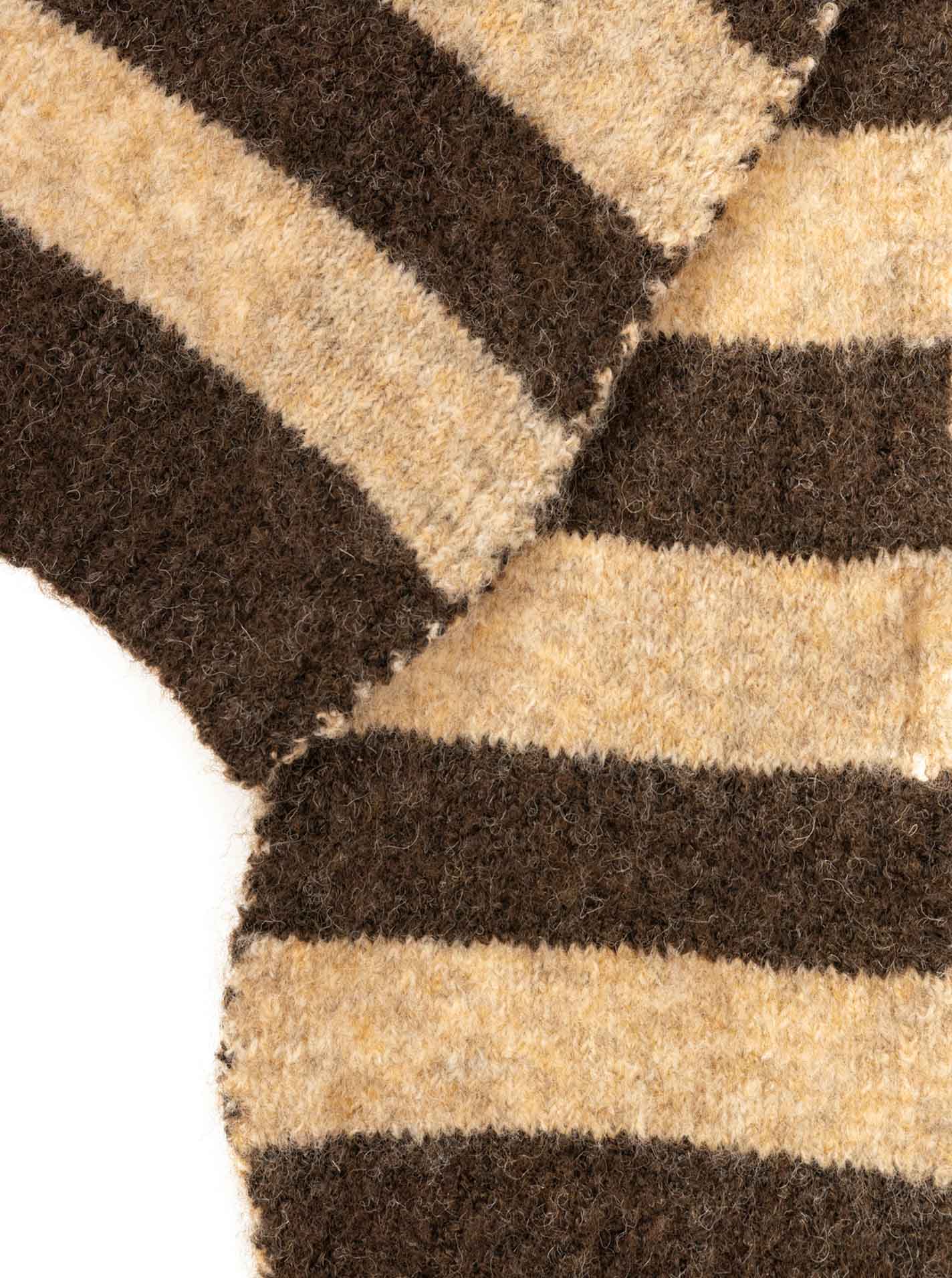 Strickschal Schmal Wollmix "Streifen"