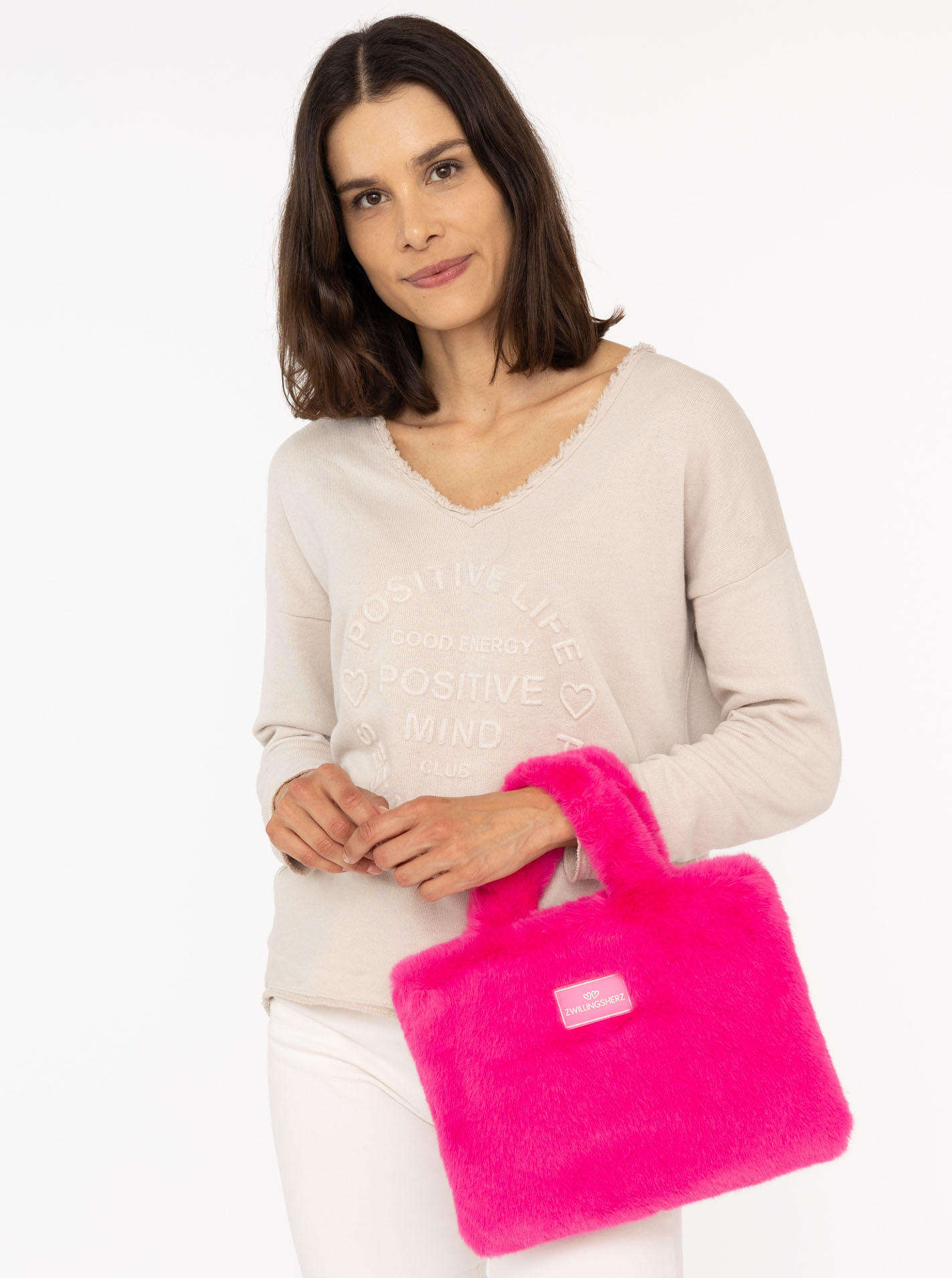 Shopper Klein "Fake Fur & Patch"