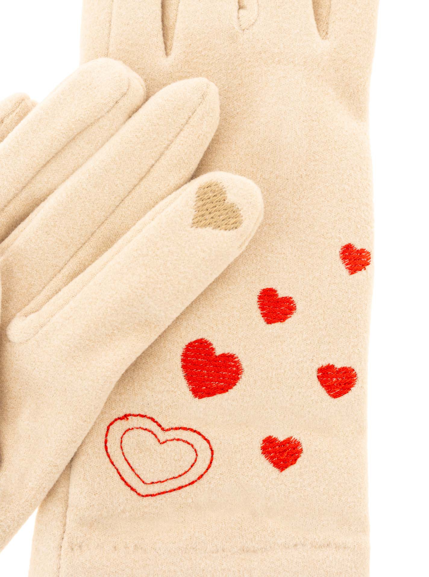 Handschuhe Stickerei 10er Set "Herzen"