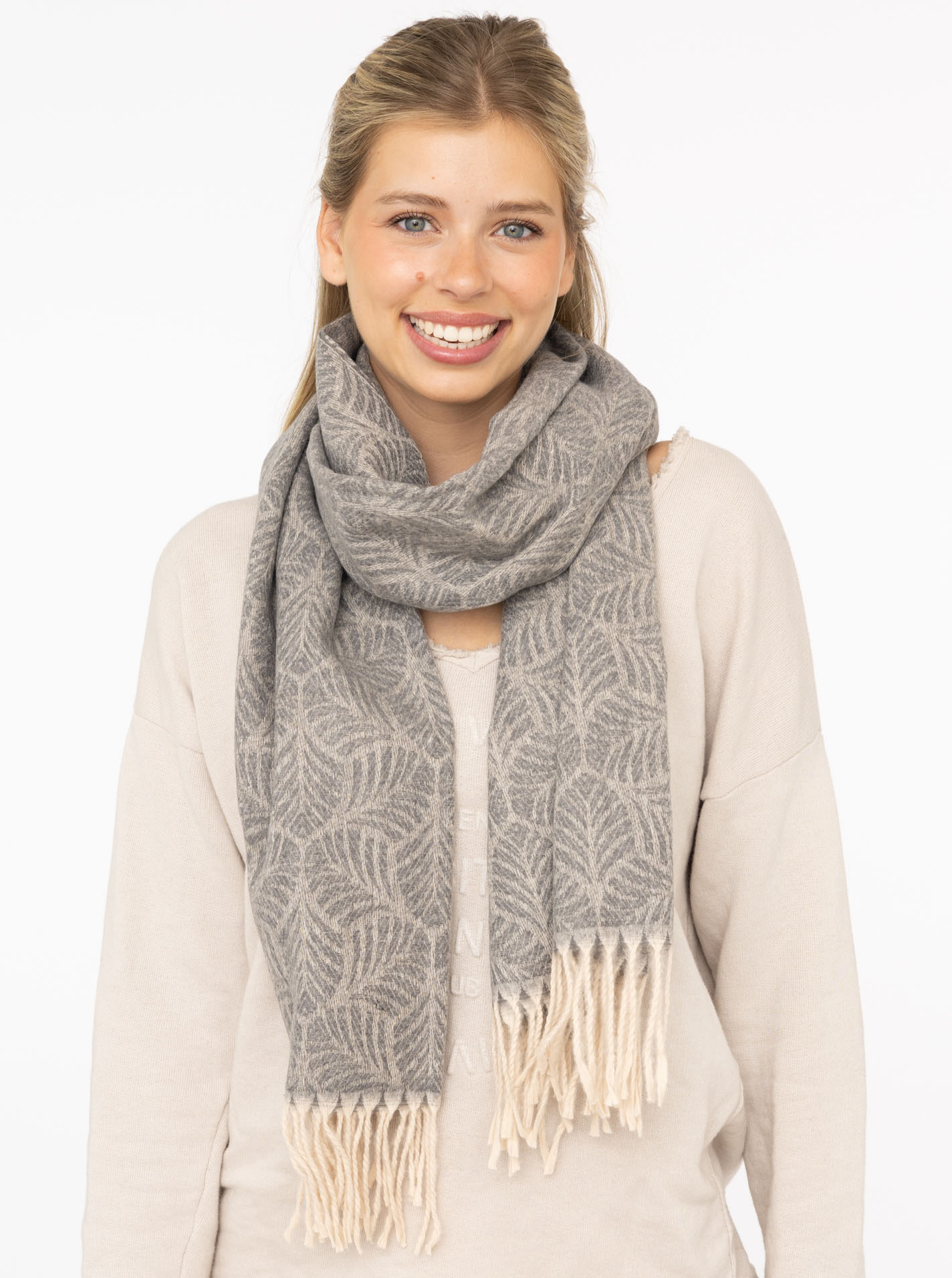 Winterschal "Abstrakte Blätter"