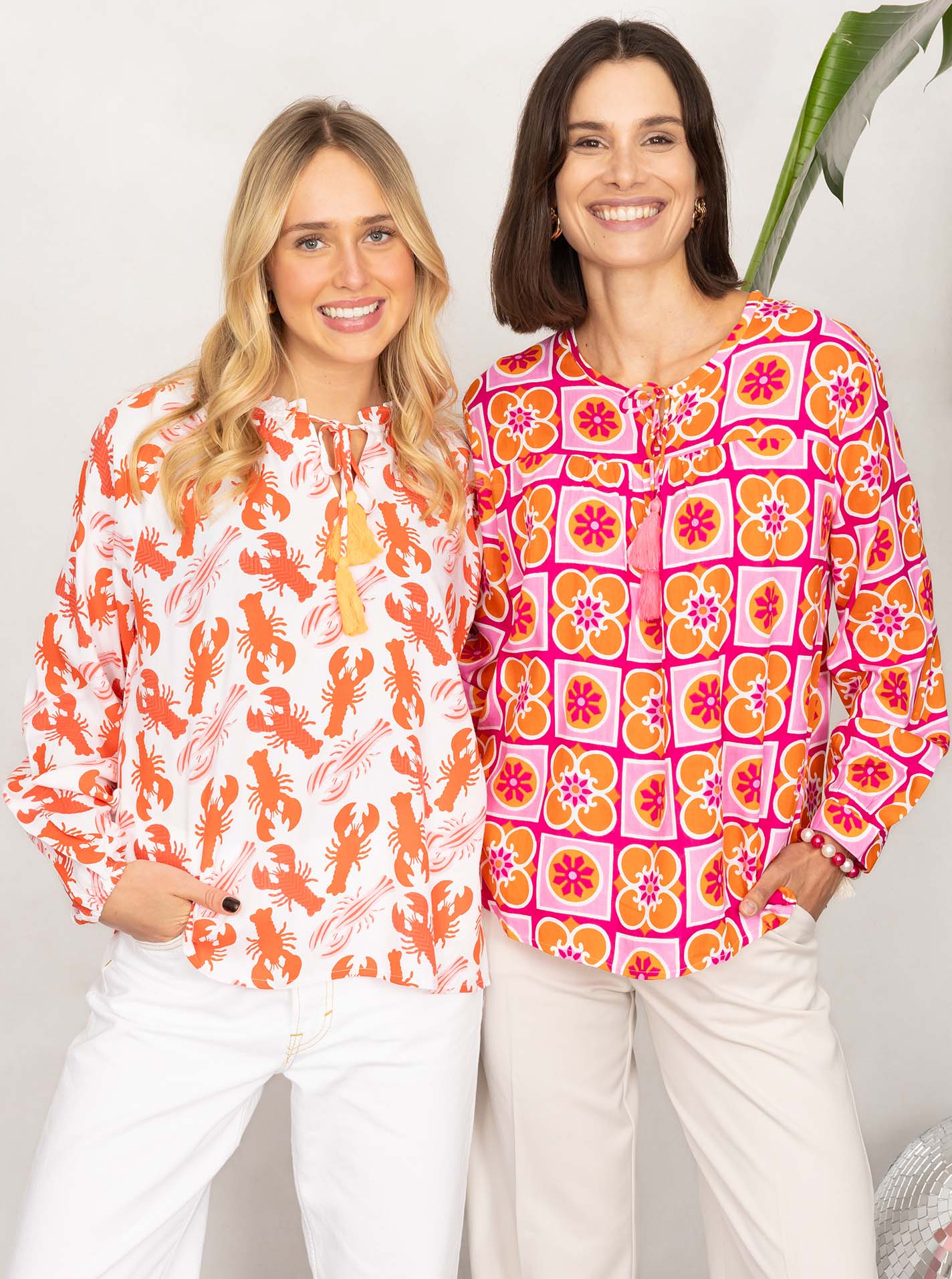 Bluse Viskose "Großer Lobster"