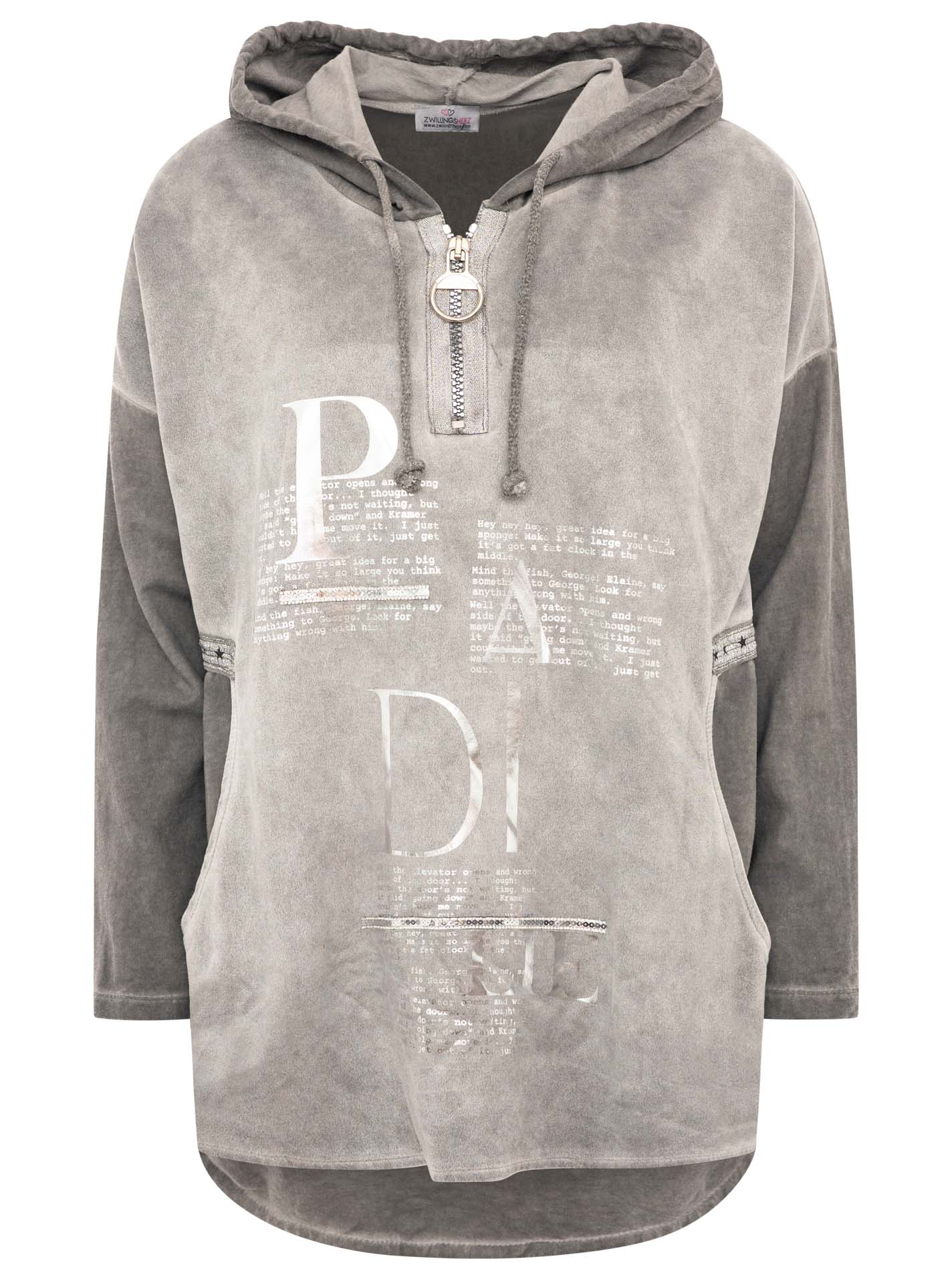 Zip Hoodie BW "verse"