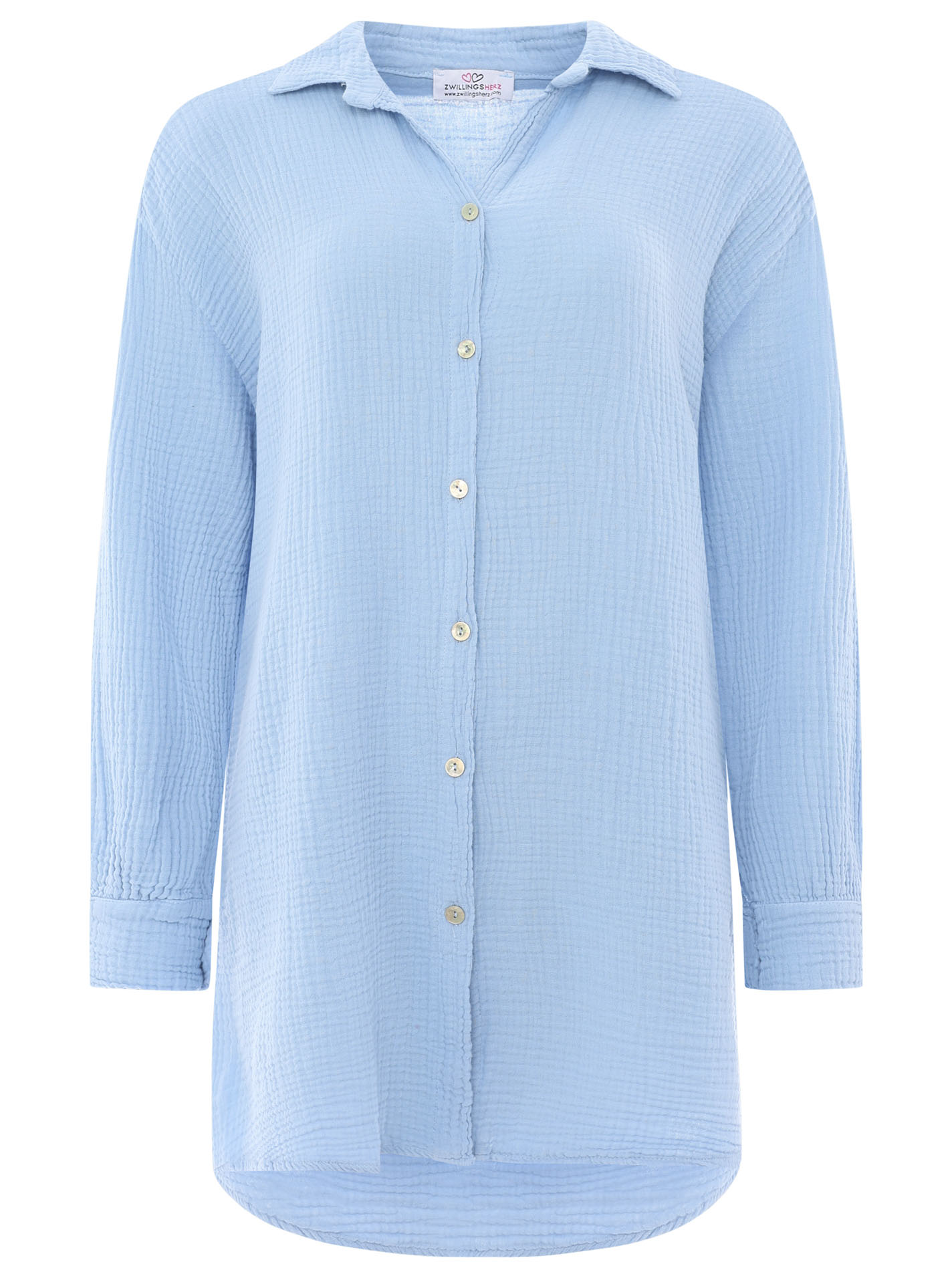 XXL Musselin Bluse "Knopfleiste"