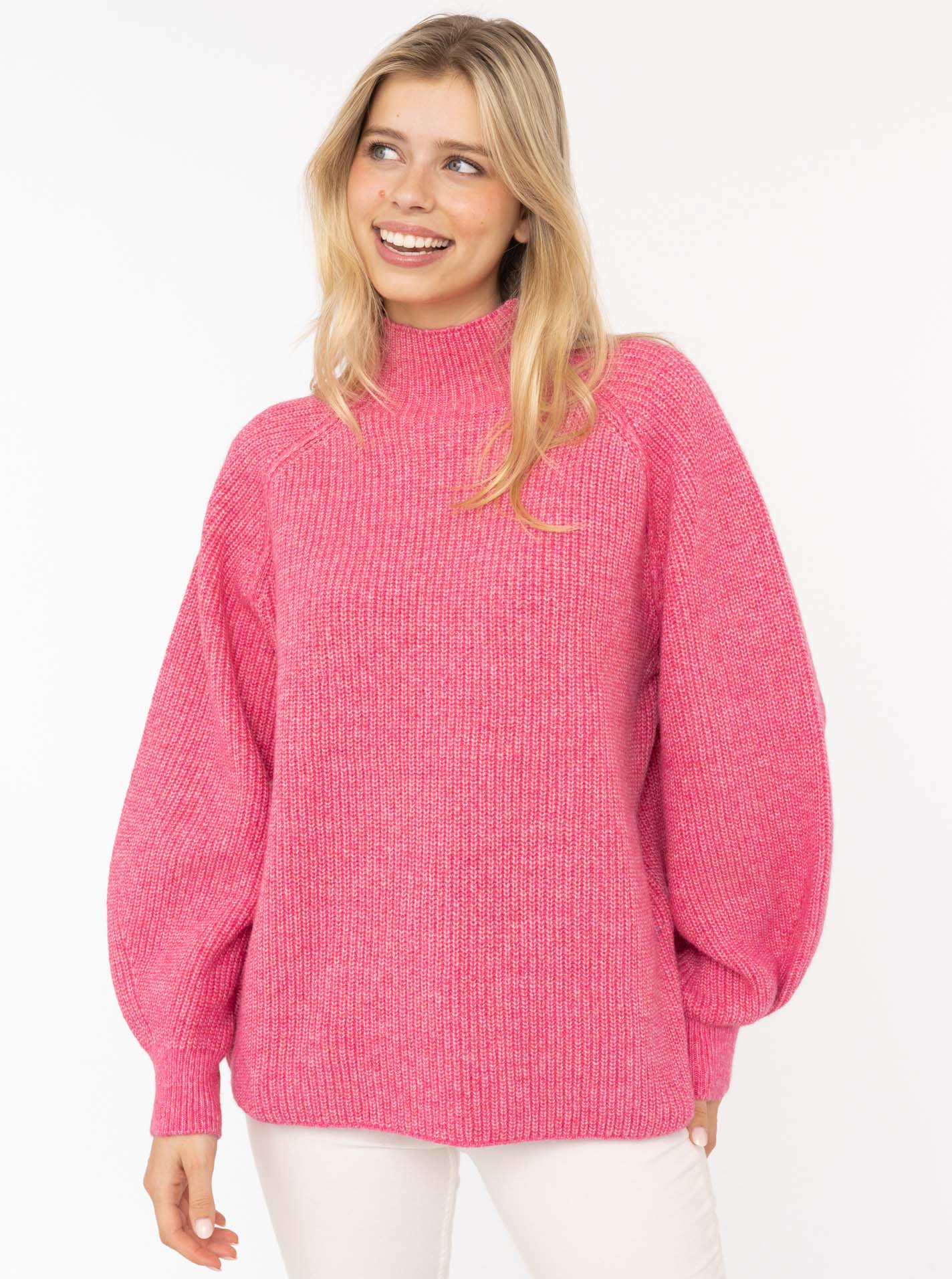 Pullover Wollmix mit hohem Kragen