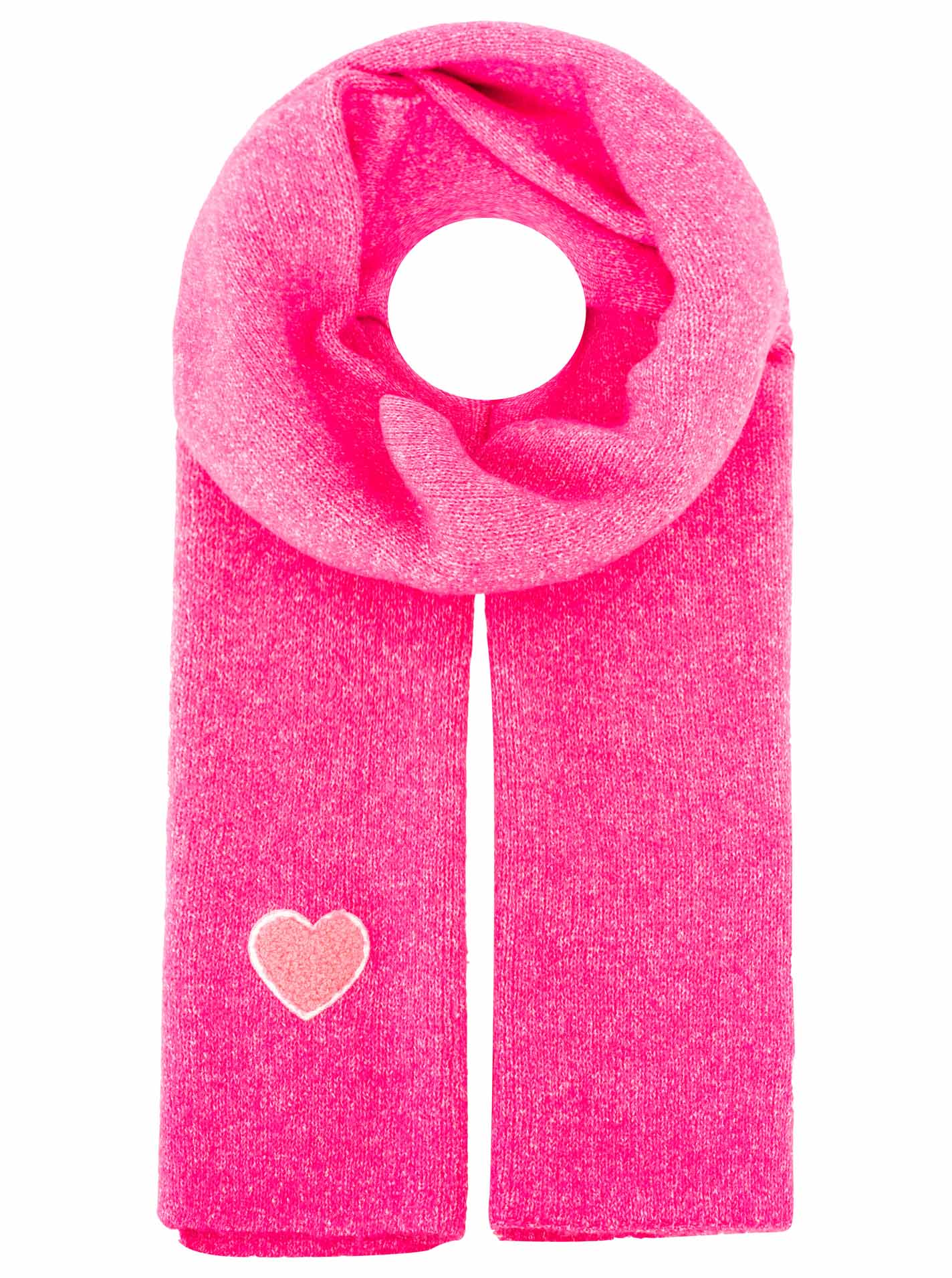 Strickschal Wollmix "Uni & Herz"