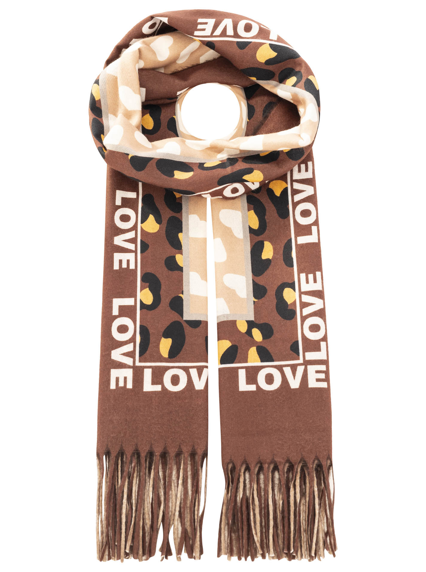 Schal Soft Digital Print "Leo Love & Hearts"
