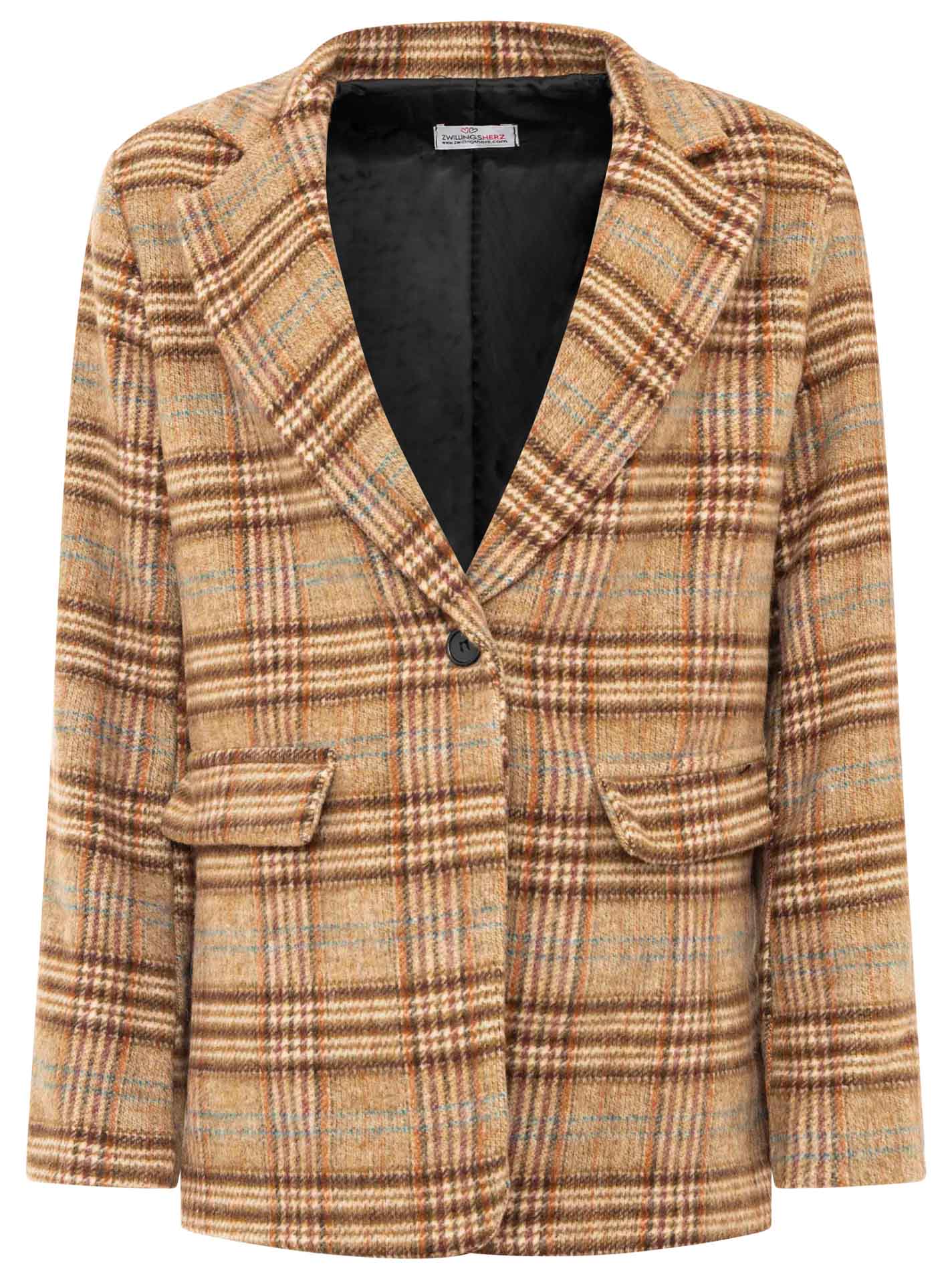 Blazer Wollmix "Herbstkaro"
