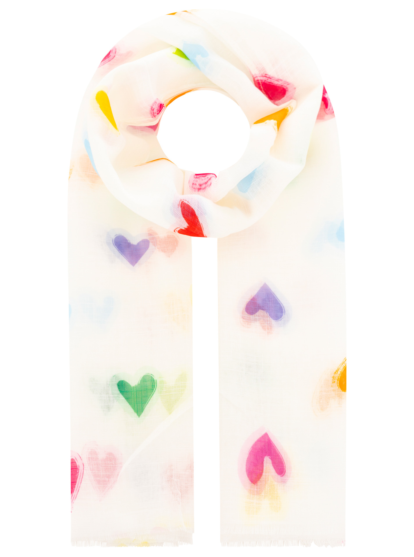 Schal "Bunte Herzen"