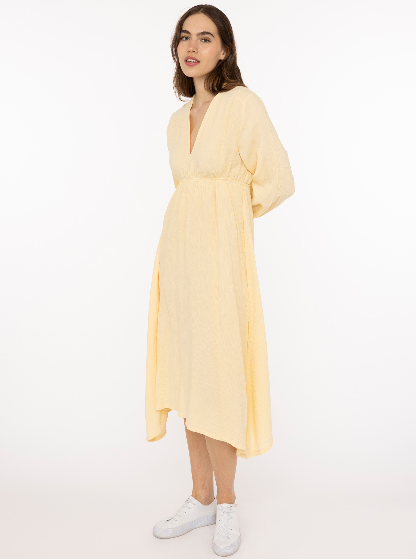 Maxikleid Musselin BW "Uni"