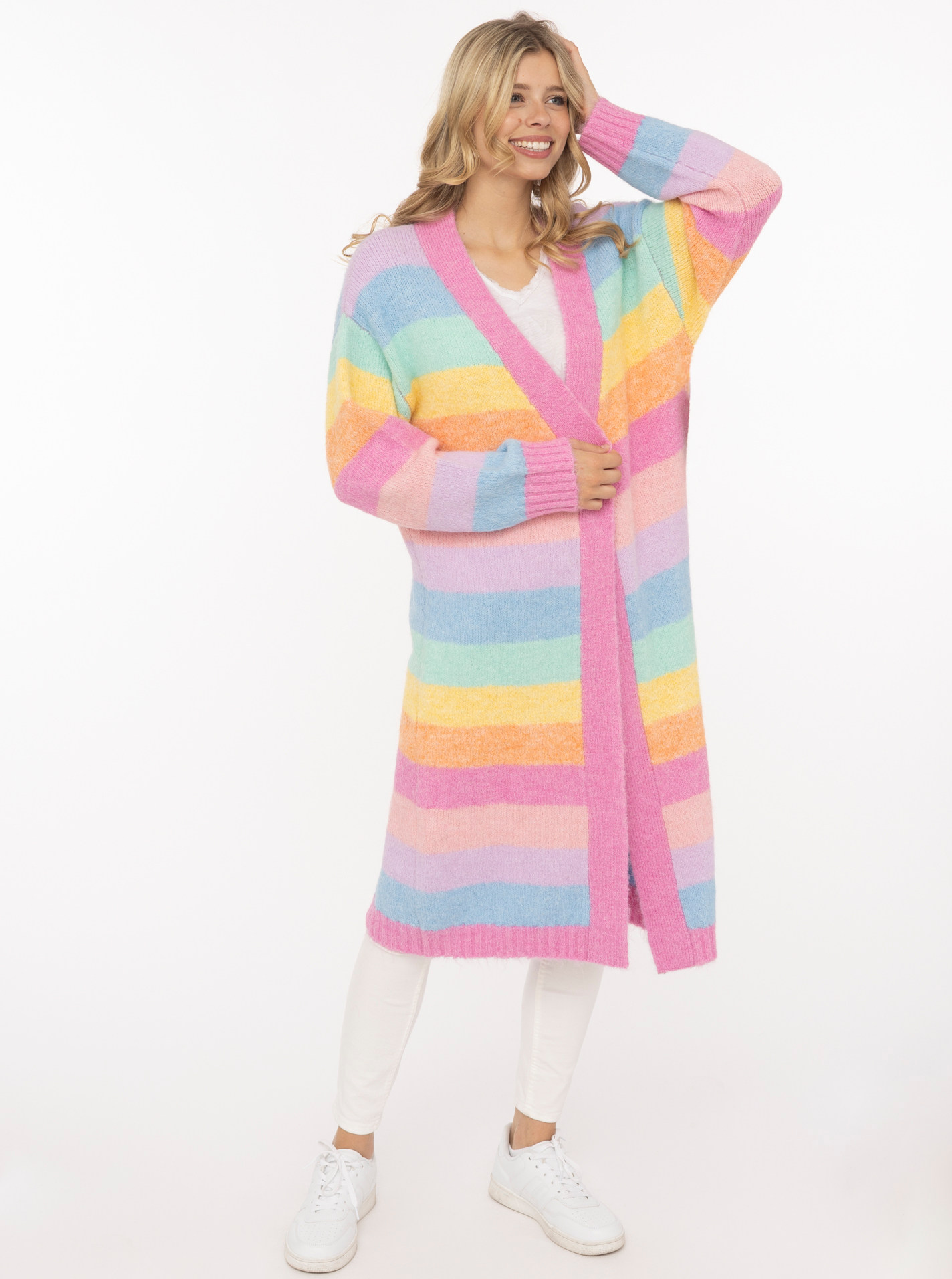 Long Cardigan "Pastel Crush"