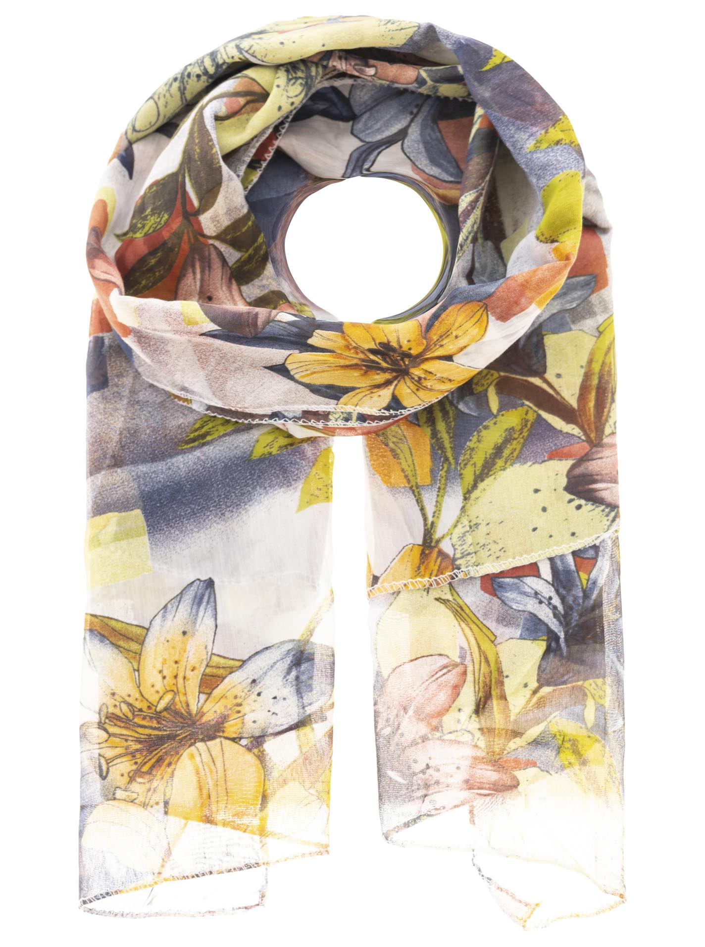 Schal BW/Seide "Lily Stories"