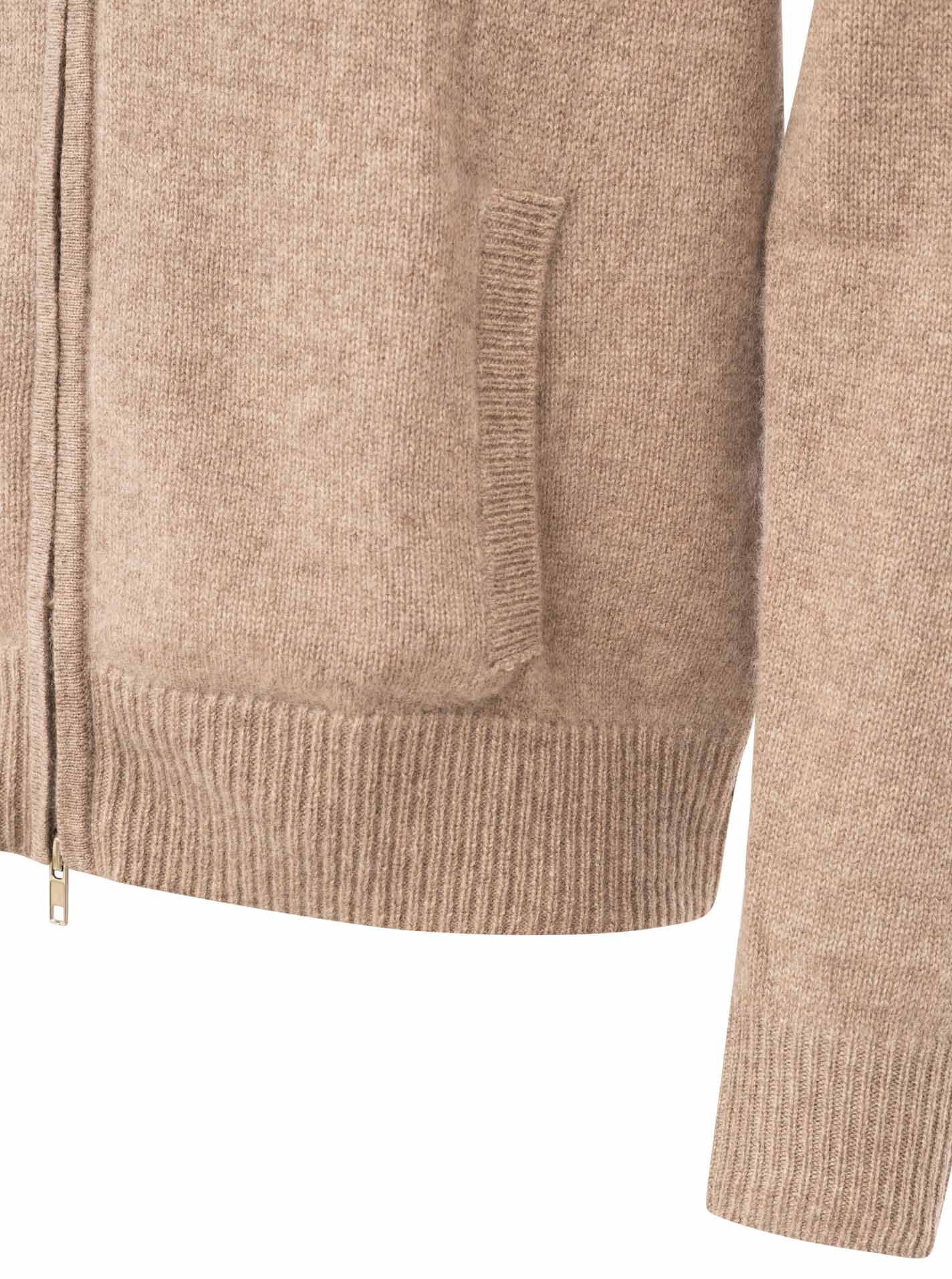 100% Cashmere Herren Bomberjacke Strick