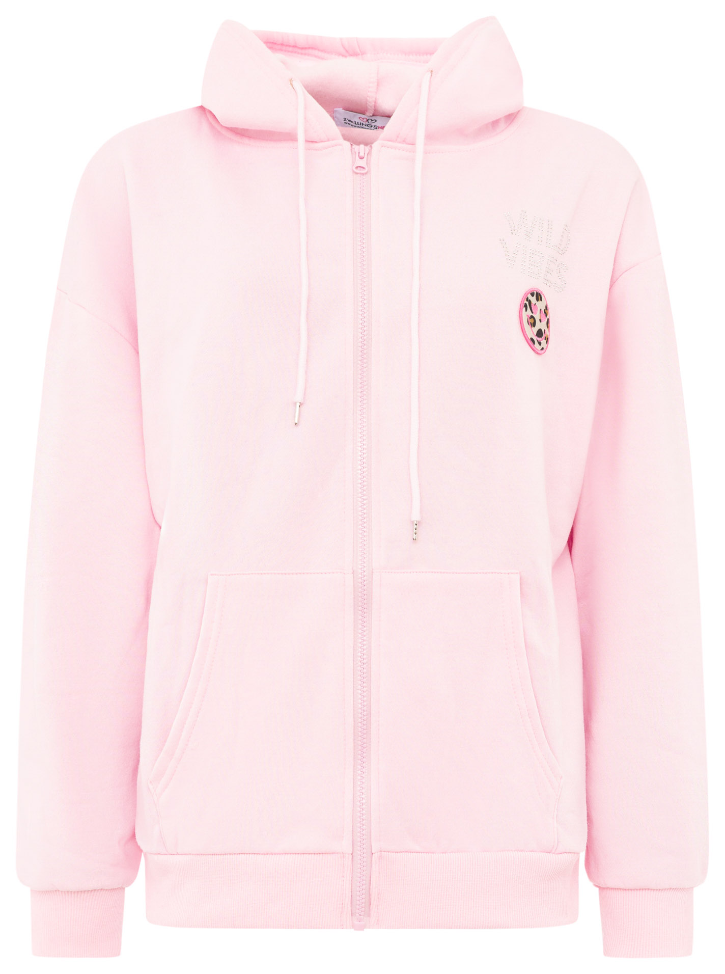 Hoodiejacke "Wild Vibes Strass"