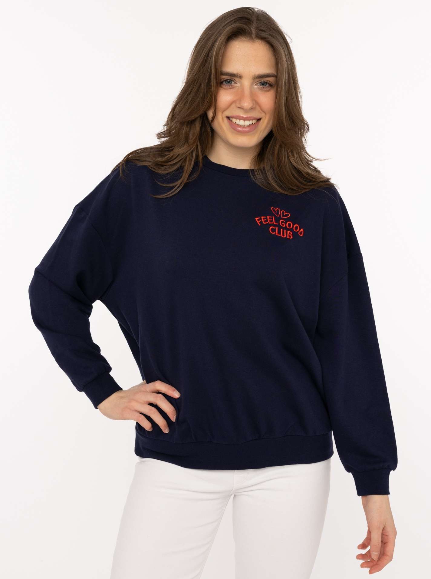 Sweatshirt mit Rundhals "Feel Good Club"