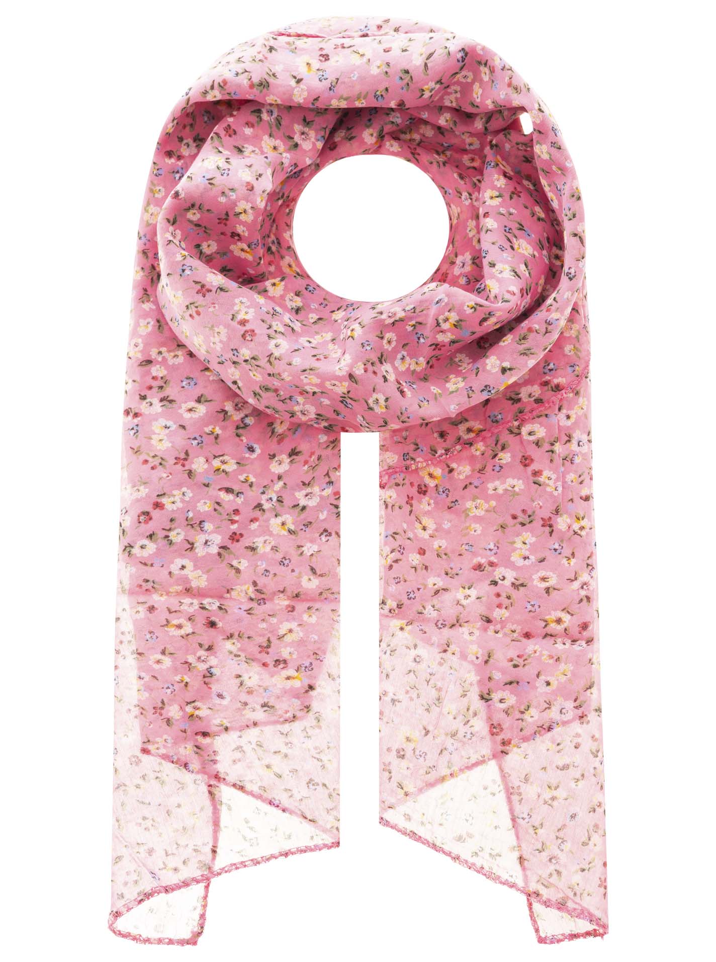 Schal BW/Seide "Kleine Blüten"