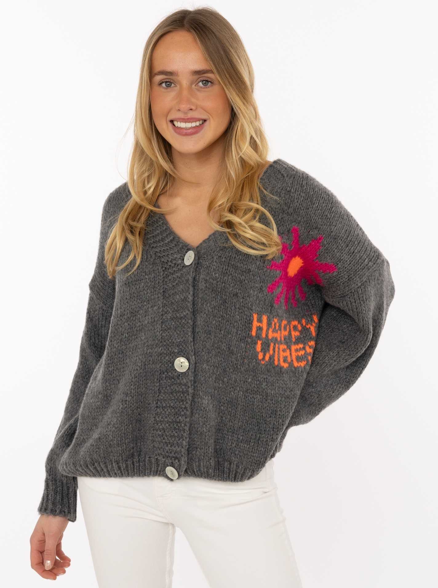 Cardigan "Happy Vibes"