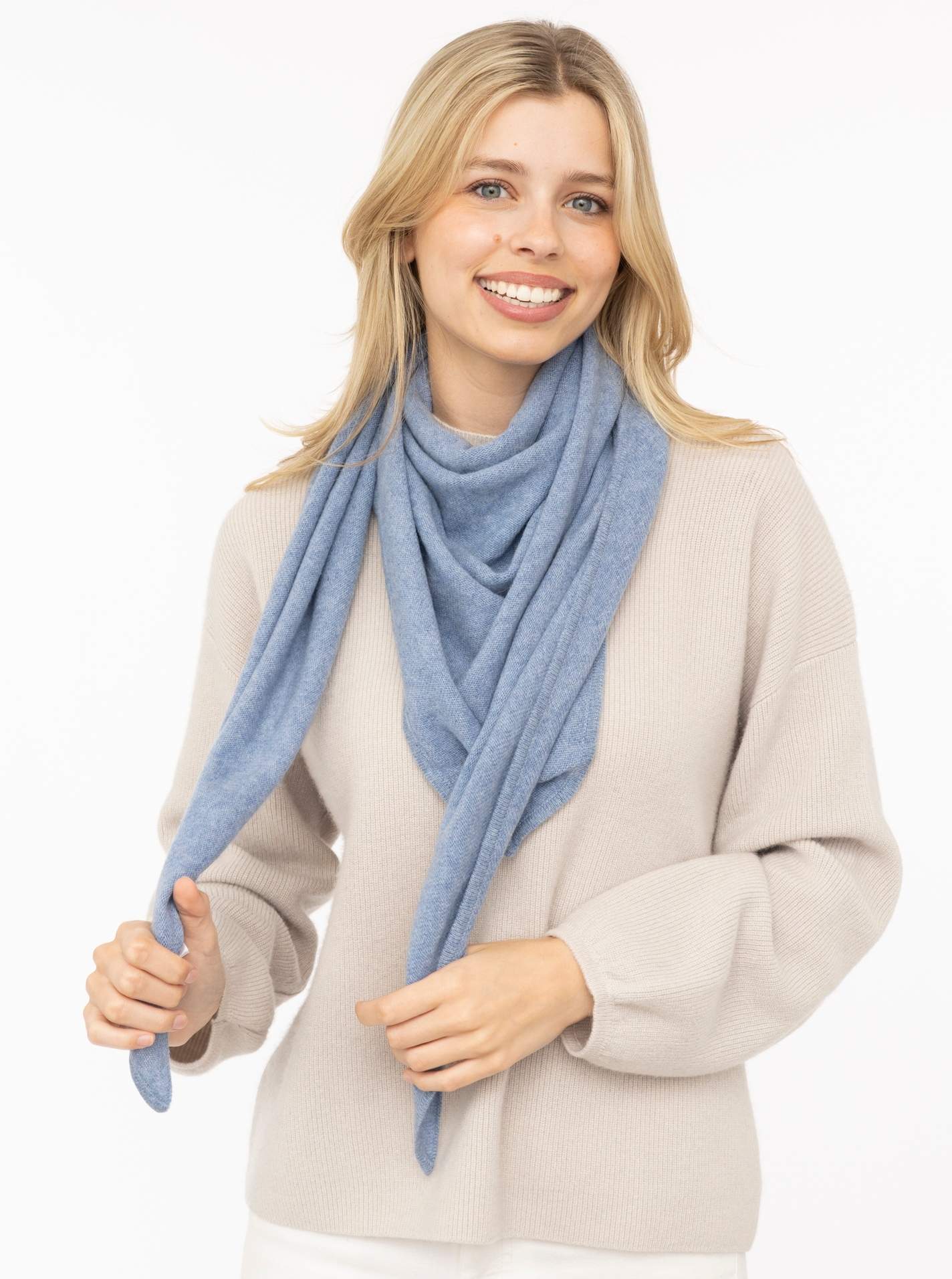 100% Cashmere Dreieckstuch "Uni"
