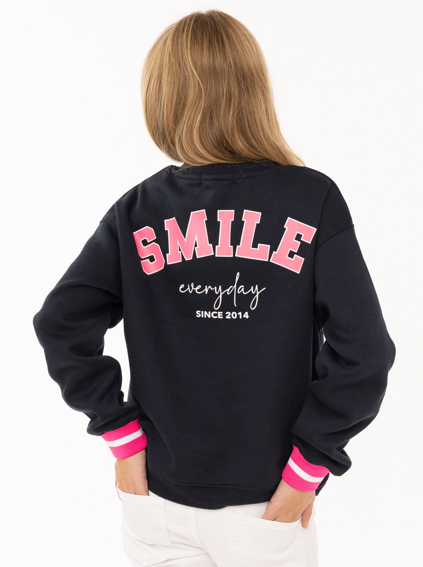 Kids Rundhalssweater "SMILE"