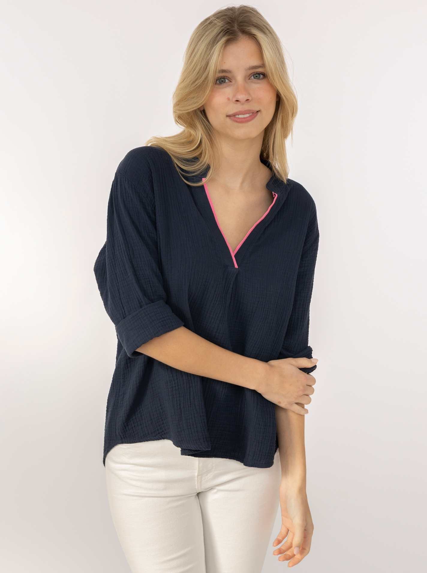 Bluse Musselin "Neon Kante"