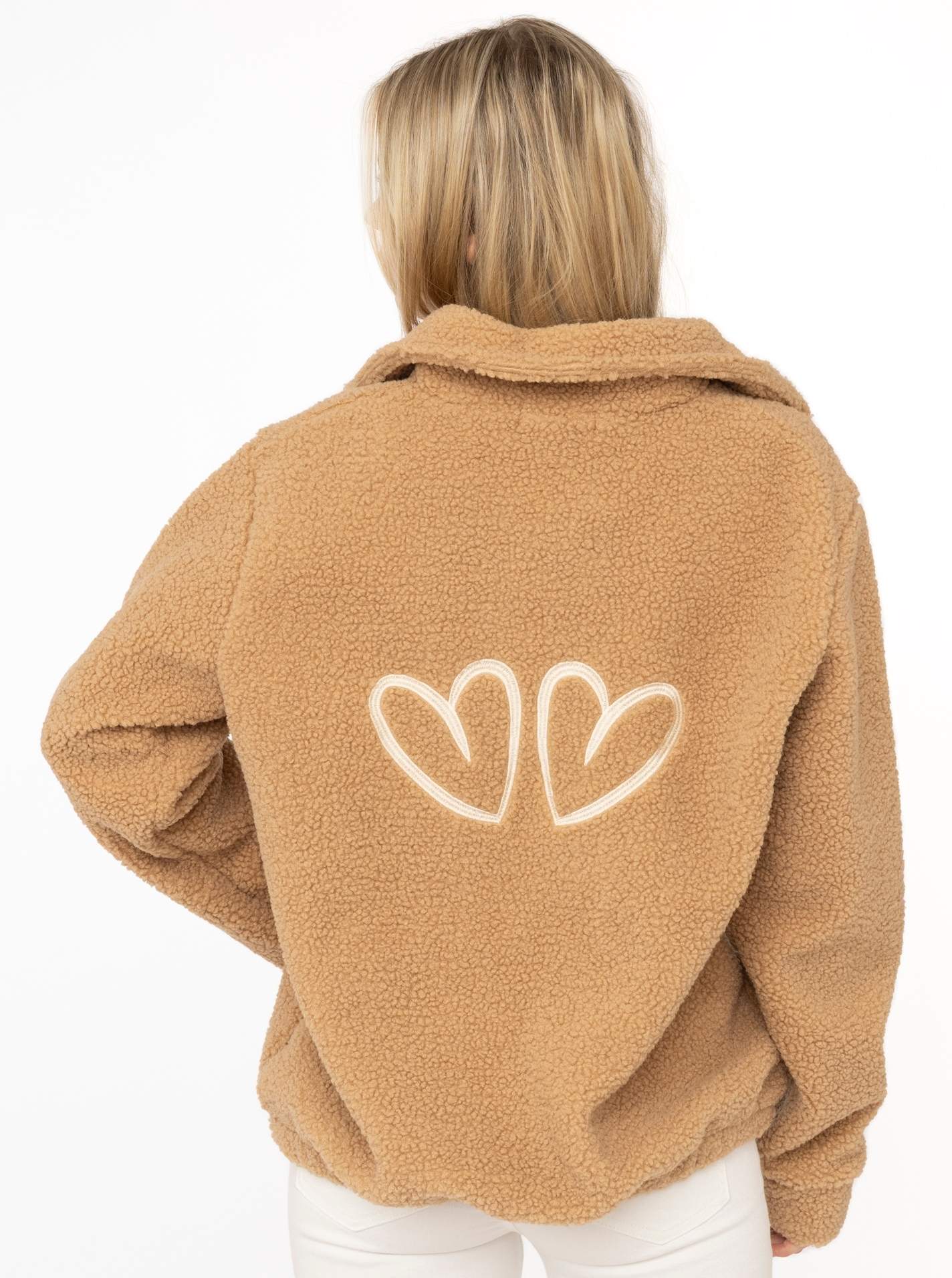 Teddy Oversized Polo "Stick Herzen"