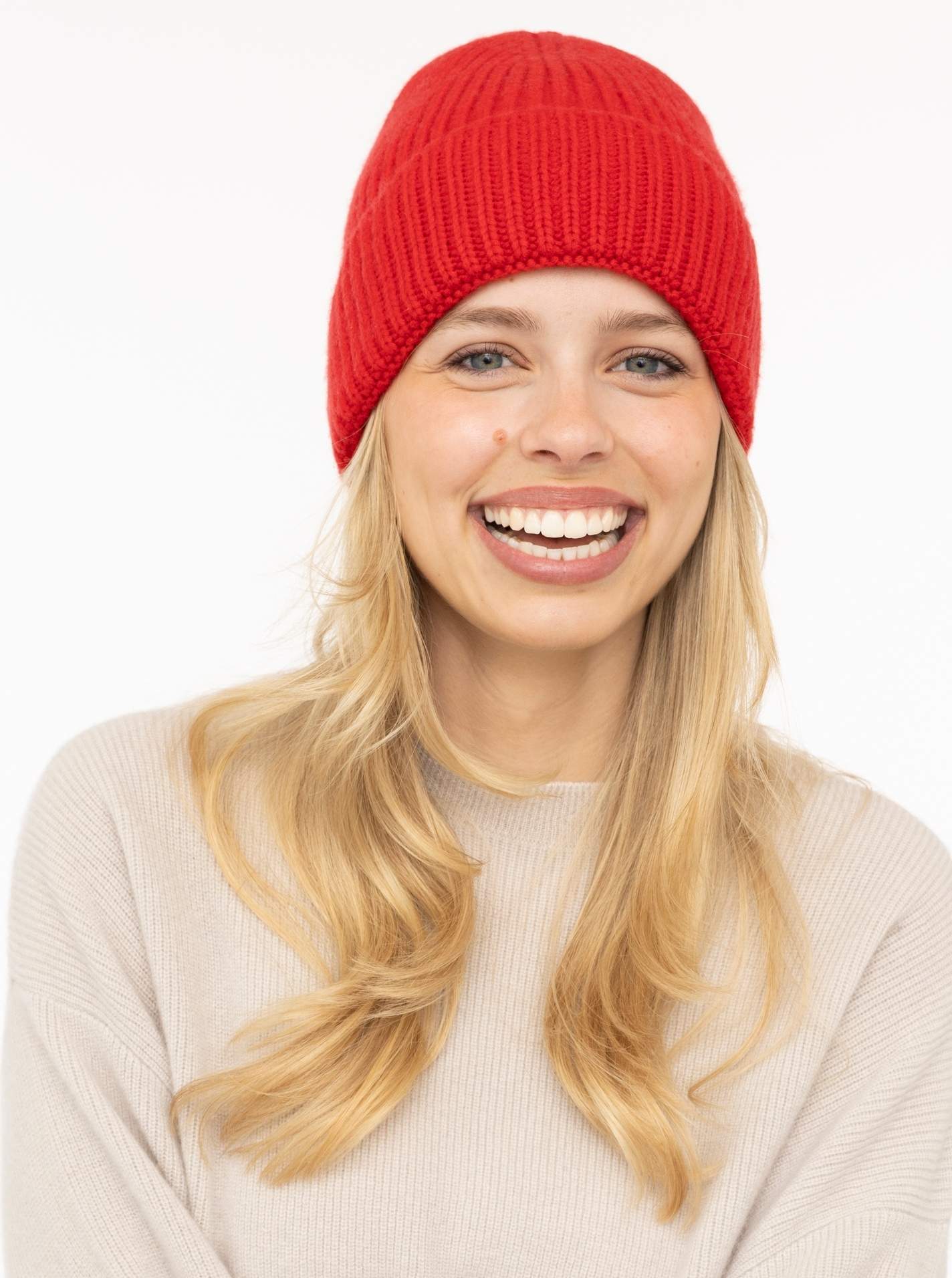 100% Cashmere Grobstrickmütze "Chunky"