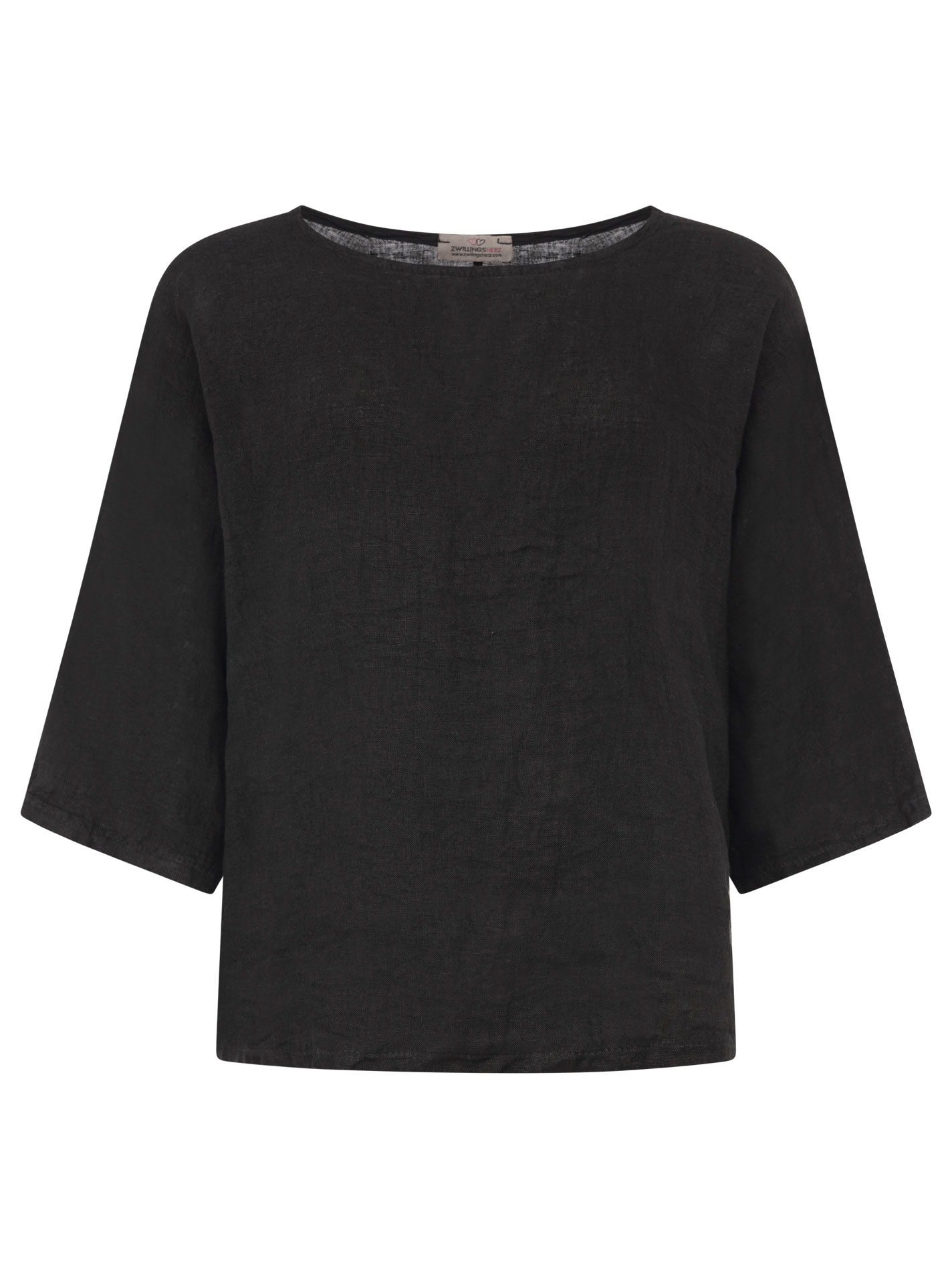 100% Leinen Shirt "Rundhals"