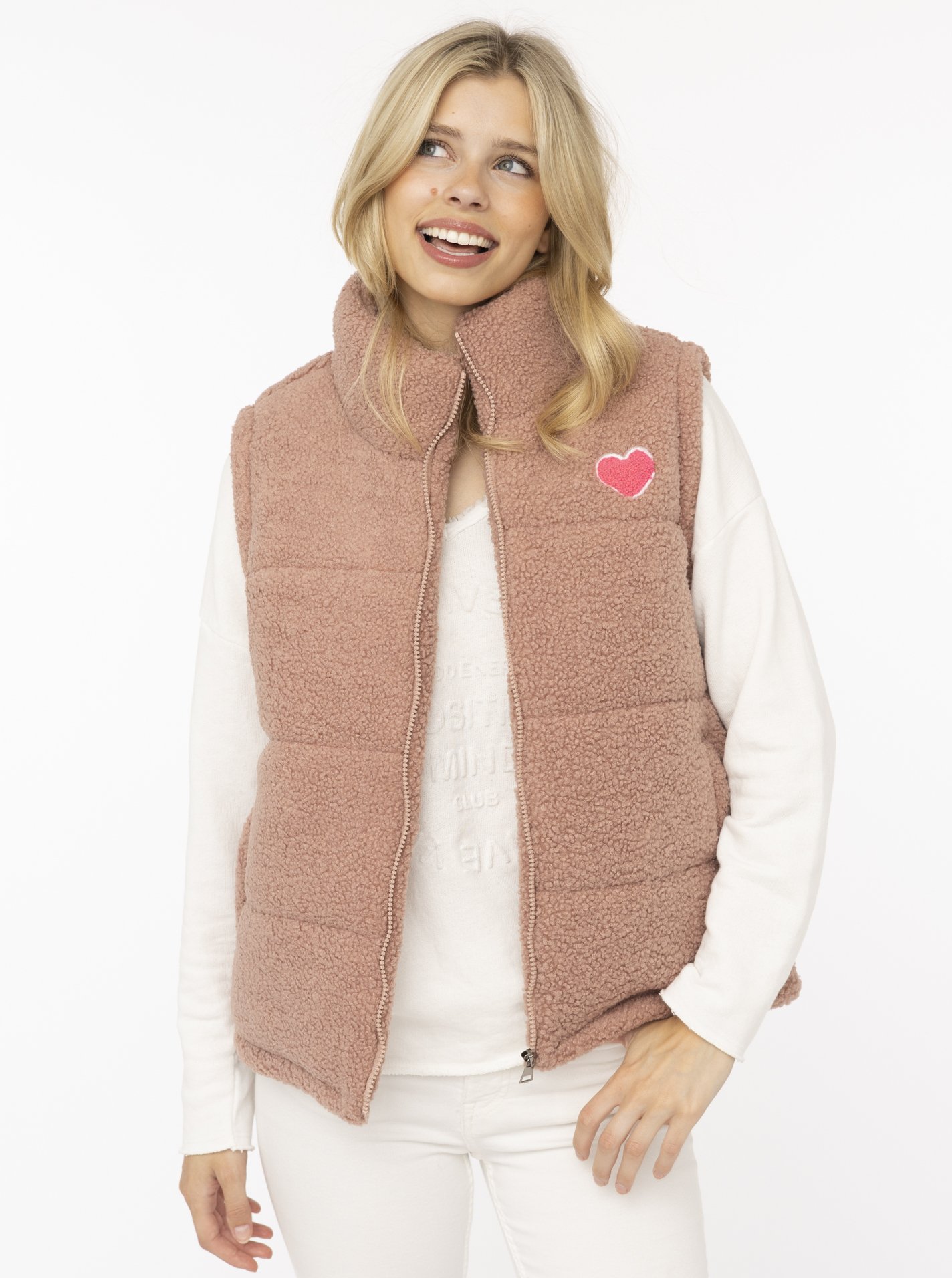 Weste Teddy "Herz Patch"