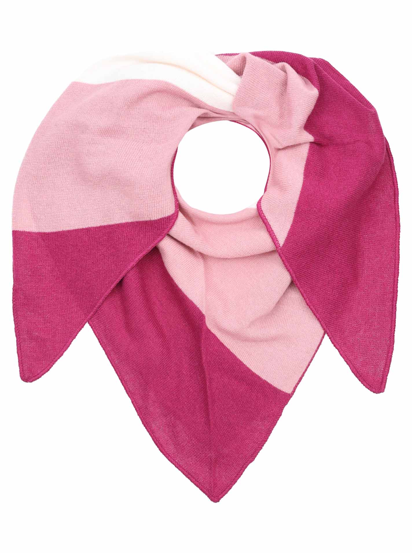 Dreieckstuch Kaschmir "Colorblocking" Rottöne