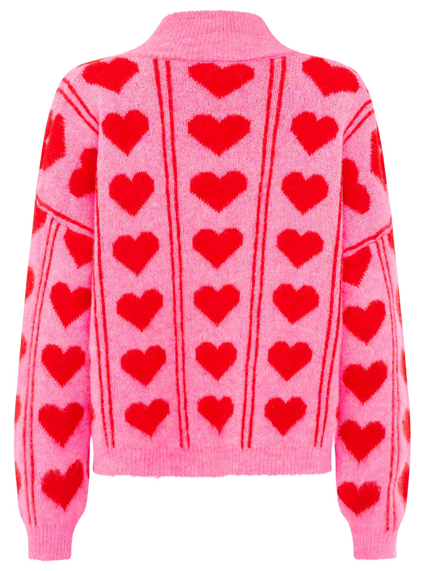 Strickjacke Stehkrage "Herz"