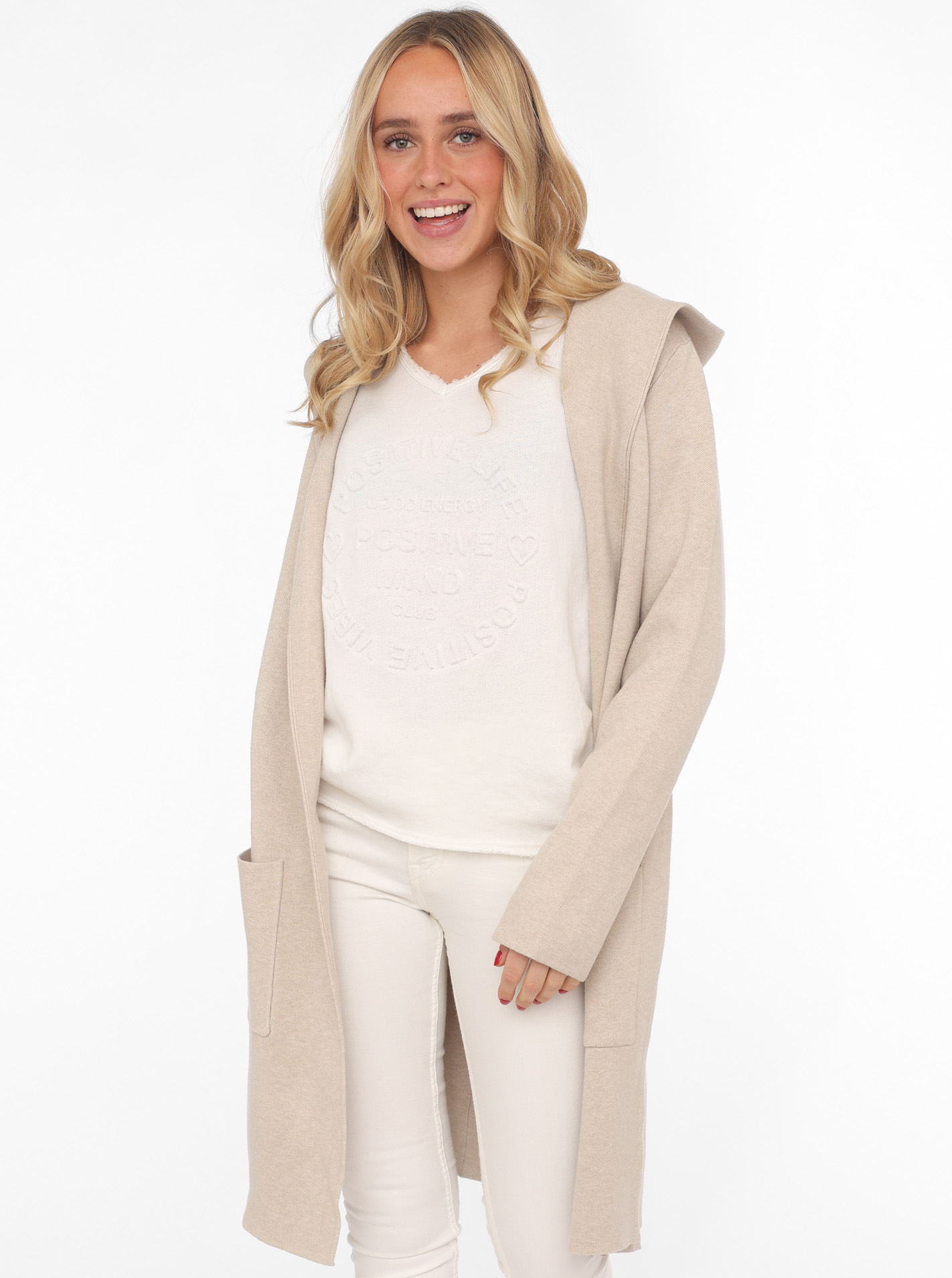 ART68527f572d561_029_Cardigan_Janina_Beige Kapuzenstrickjacke "New Vibes"