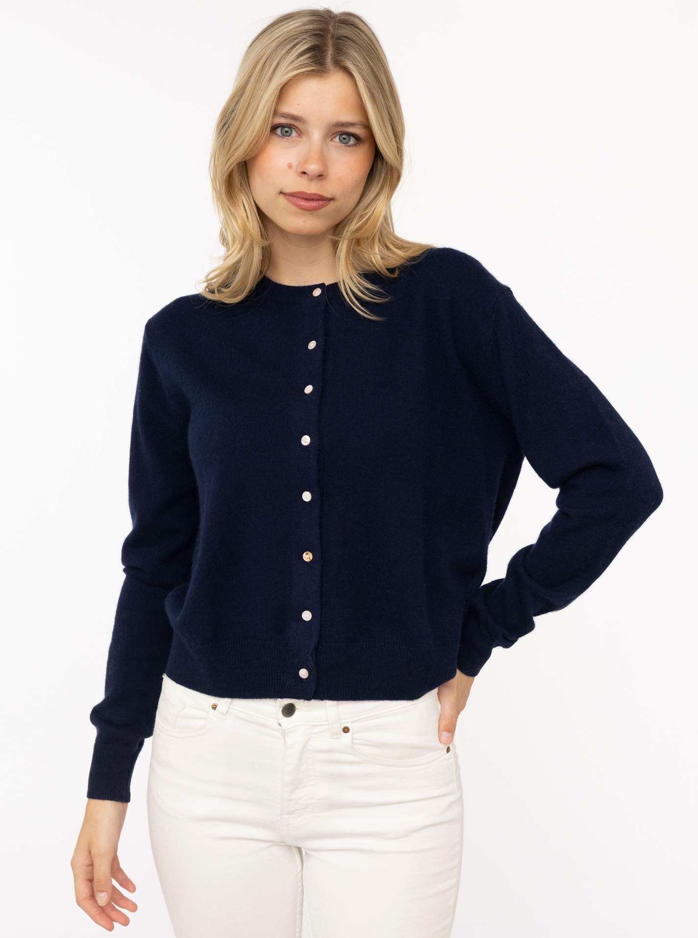 100% Kaschmir Cardigan "Pearl"