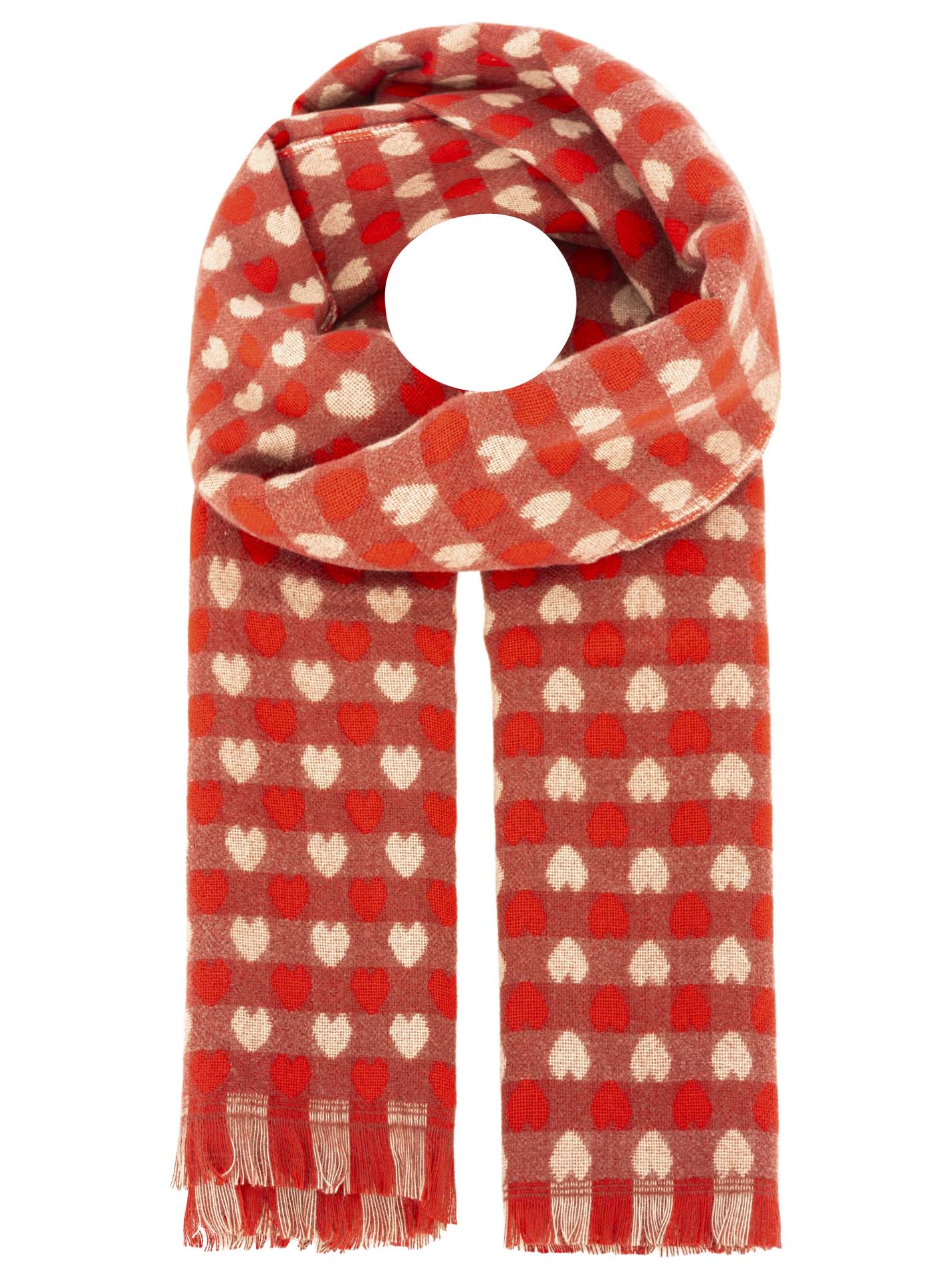 Kuschelschal "Winter & Herzen"