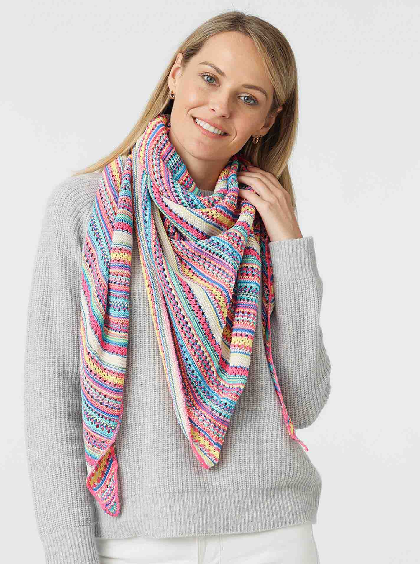 Dreieckstuch BW "Strick Mix"