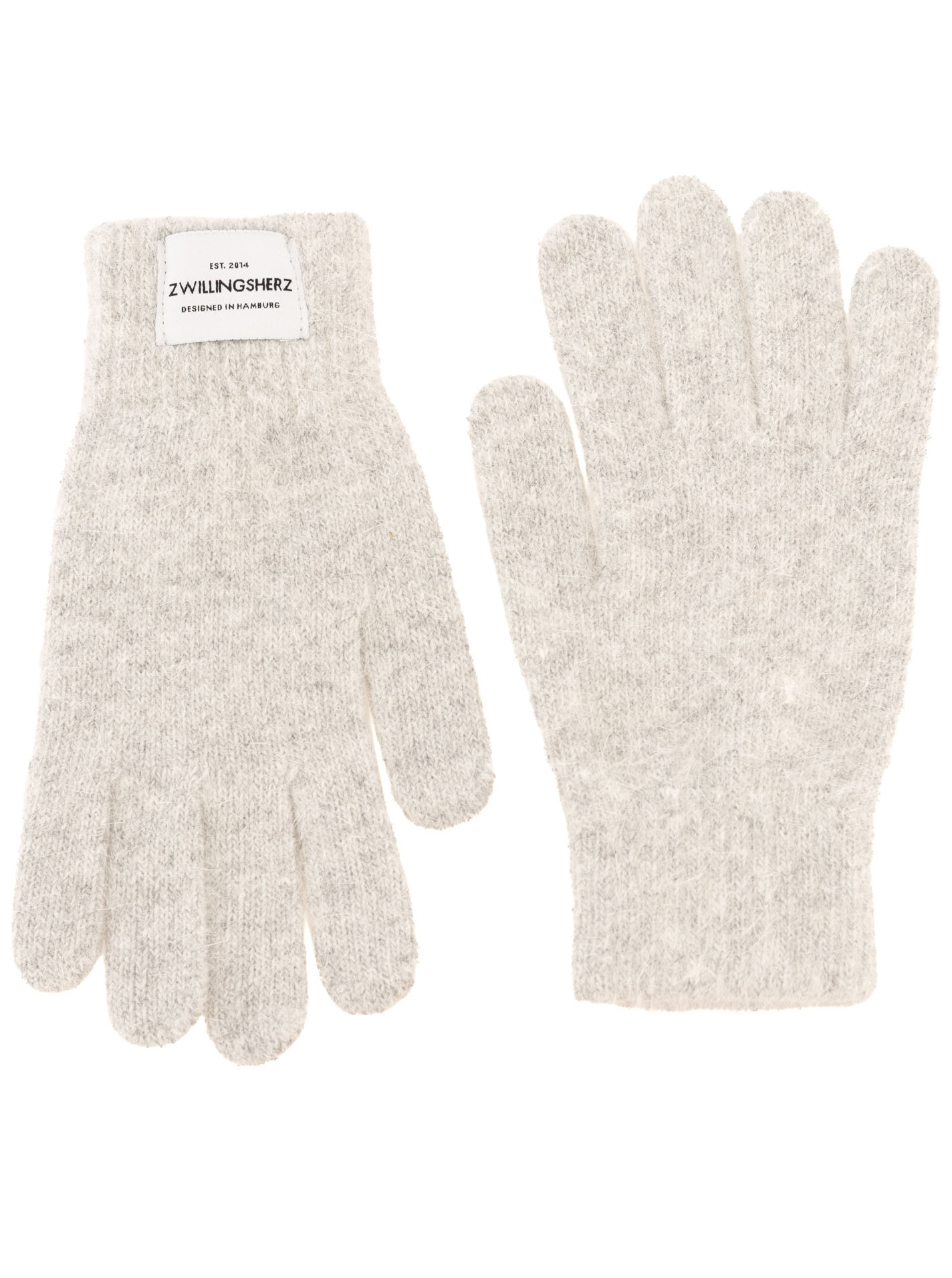 Wollmix Handschuh Zwillingsherz Patch "Uni"