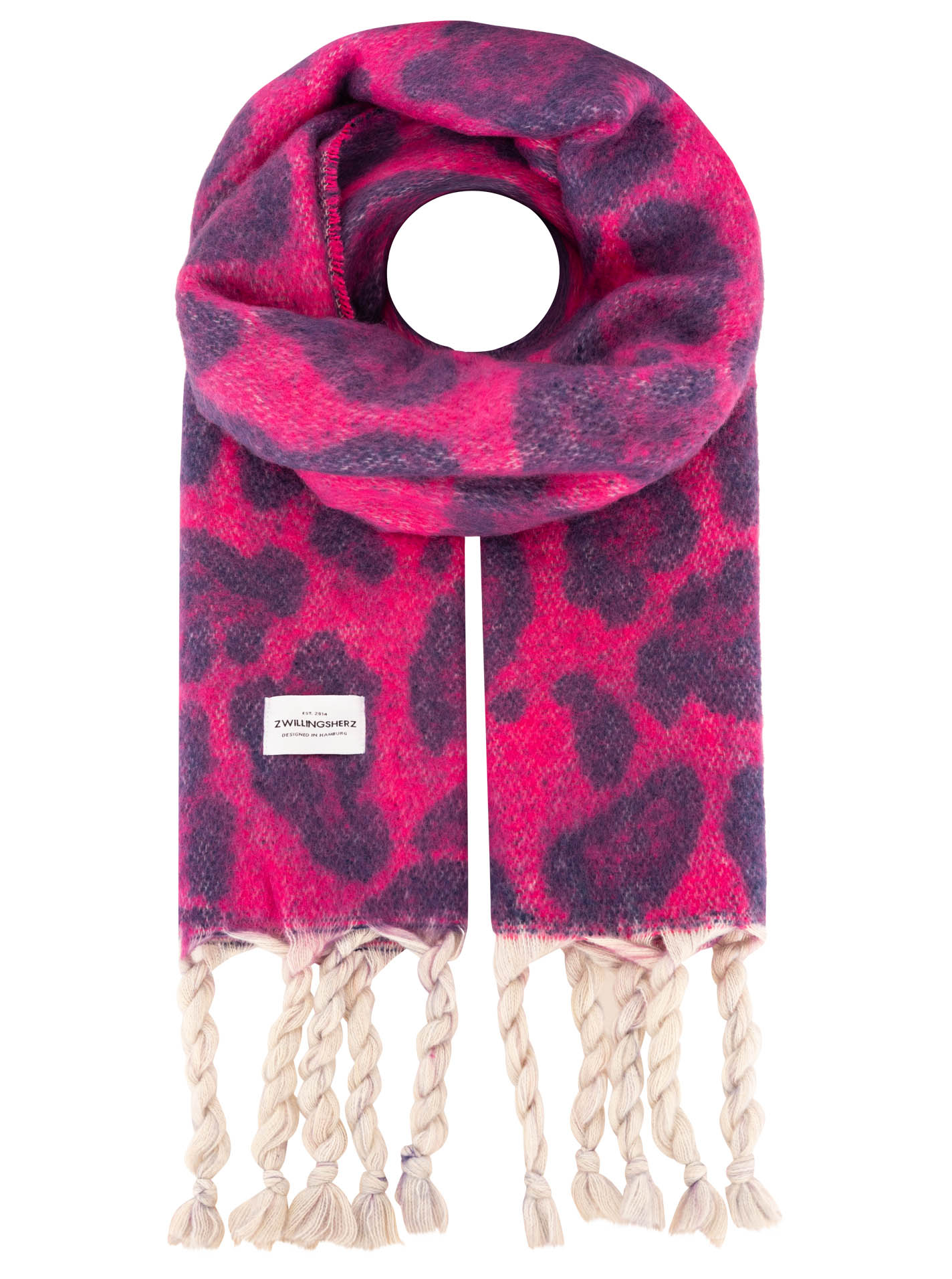 XXL Big Scarf "Leo & Tassel"