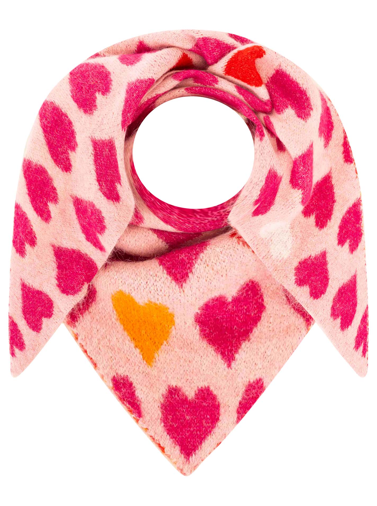 Dreieckstuch Strick "HEARTS"