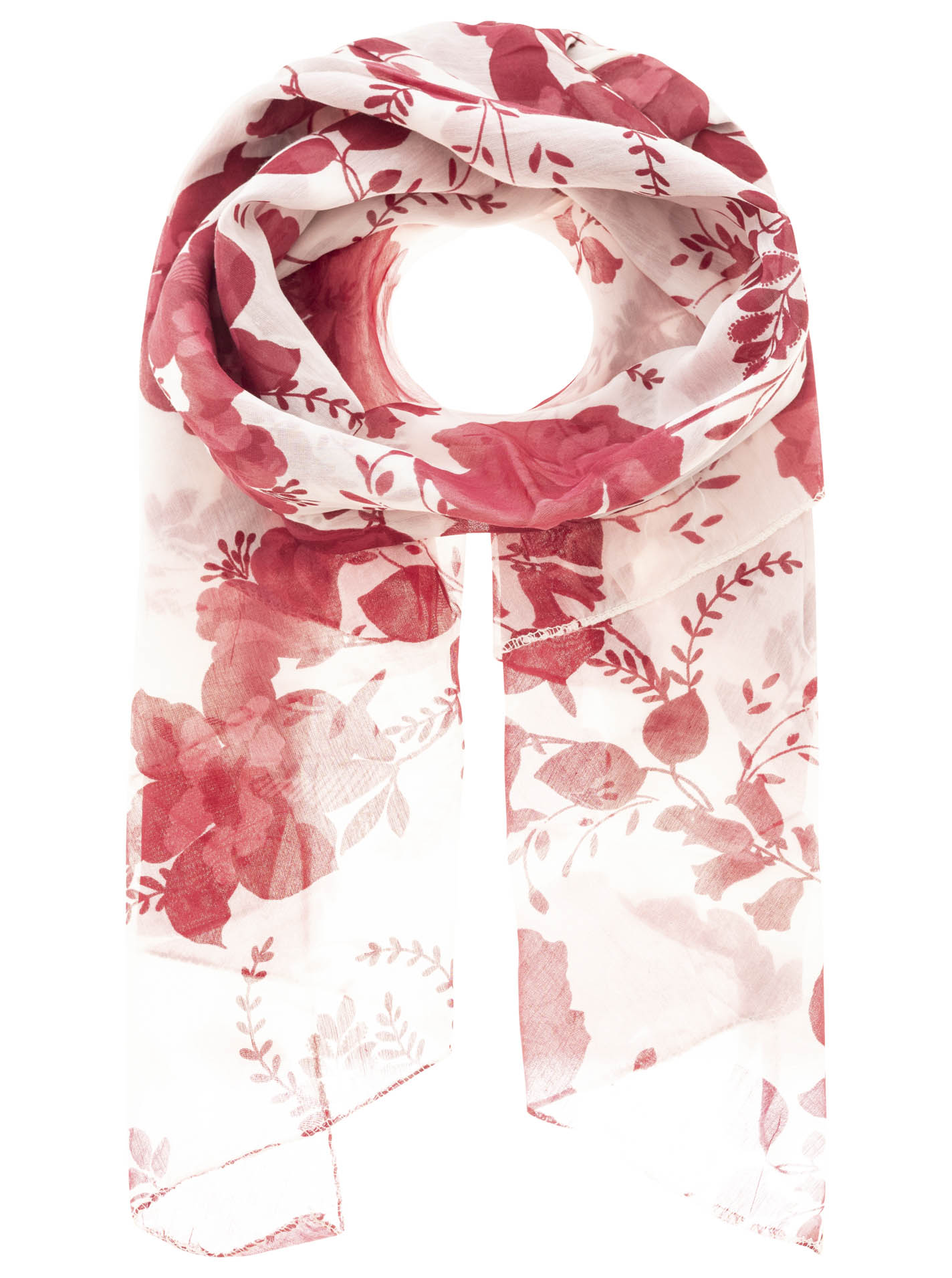Schal BW/Seide "Floral Fantasy"