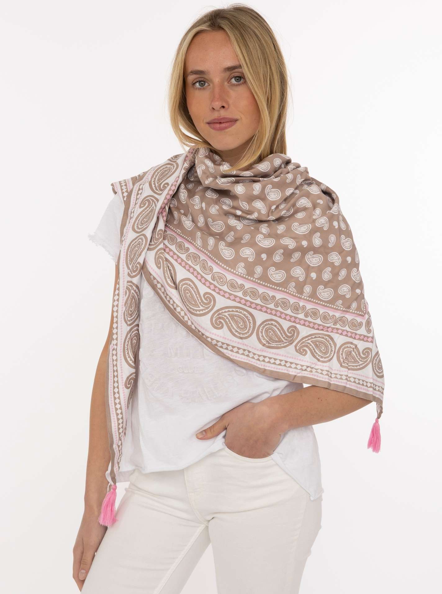 Dreieckstuch Organic Bamboo "Geometric Paisley"
