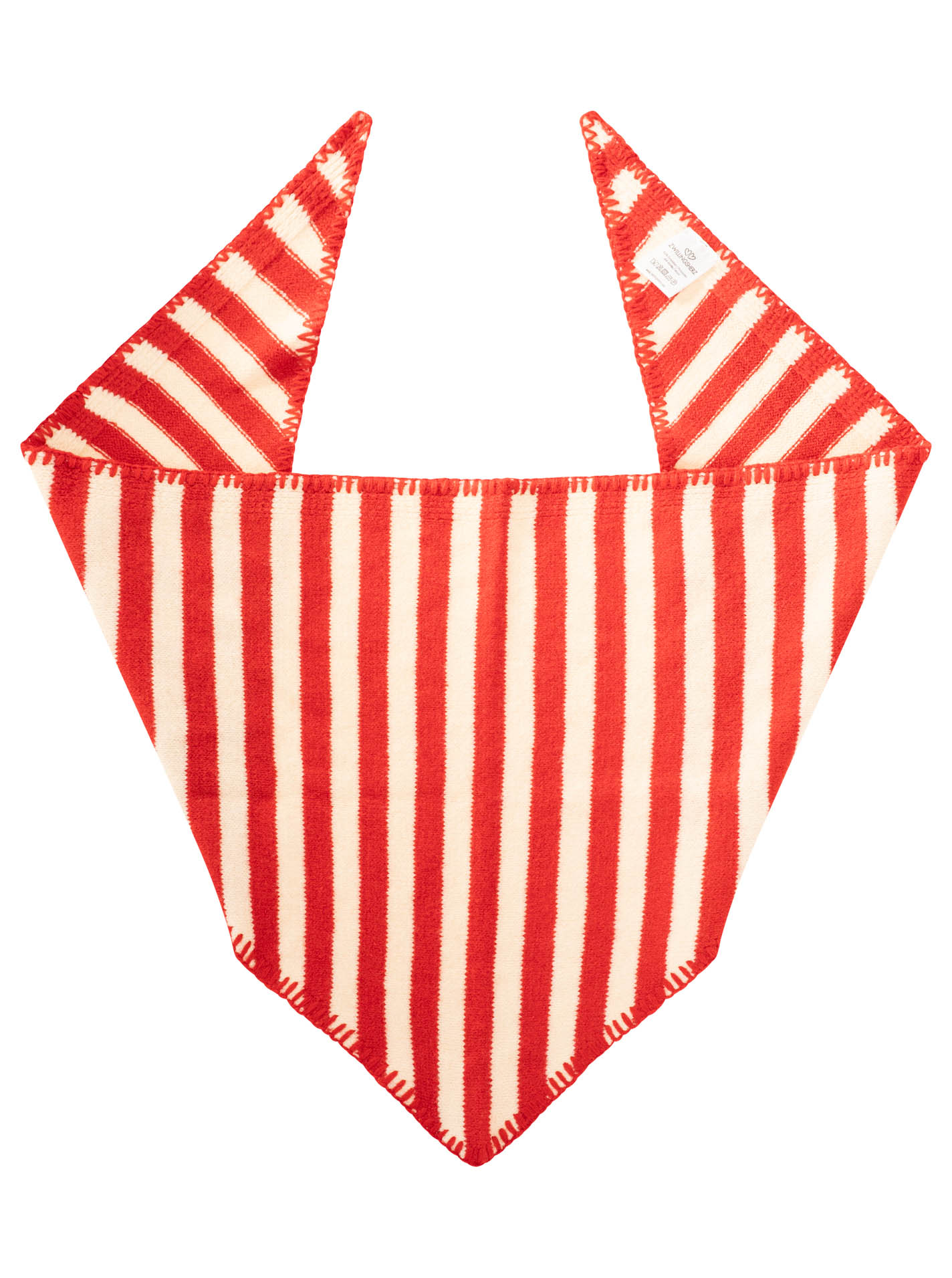 Kleines Dreieckstuch Wollmix "Streifen"