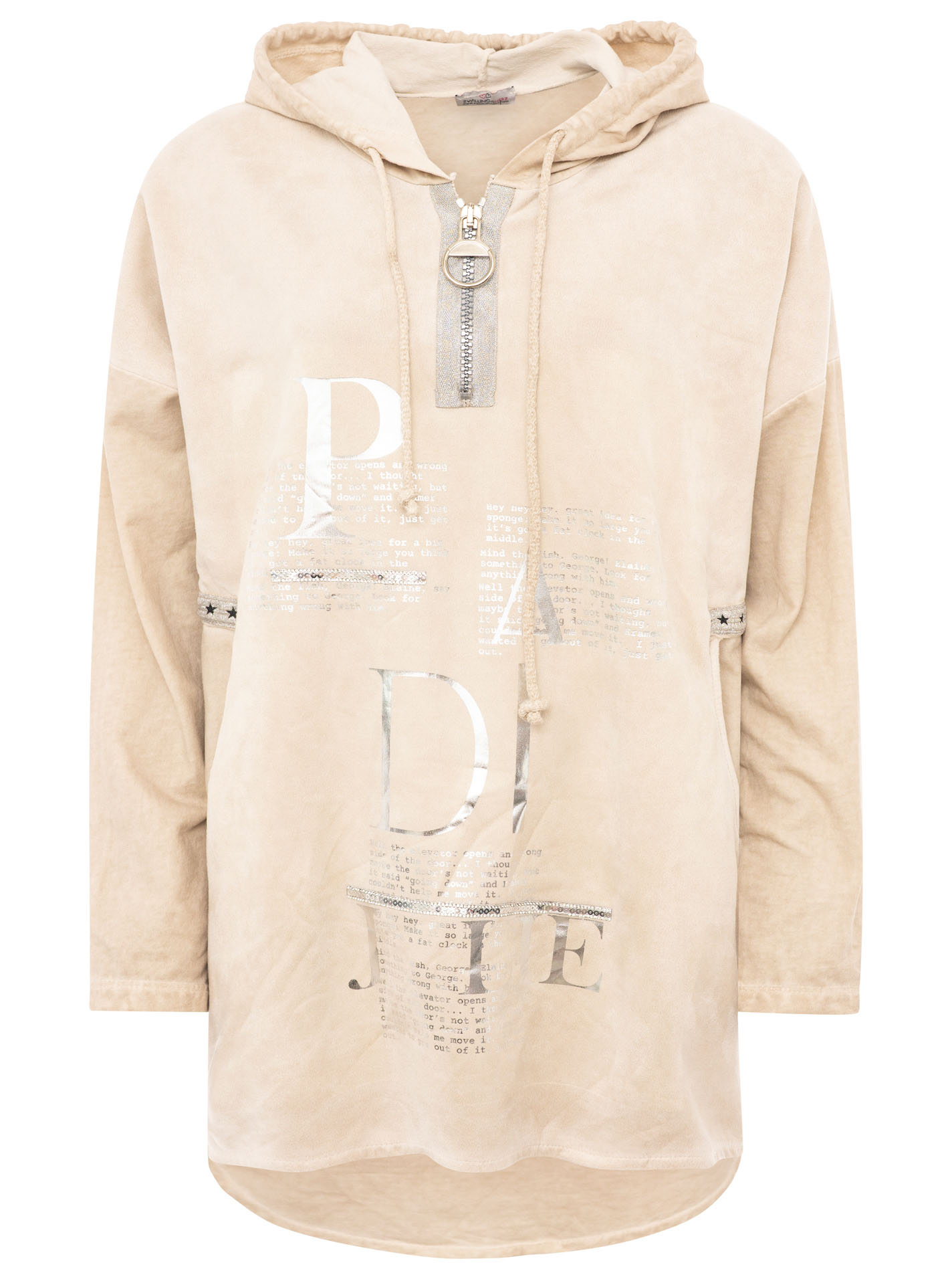 Zip Hoodie BW "verse"