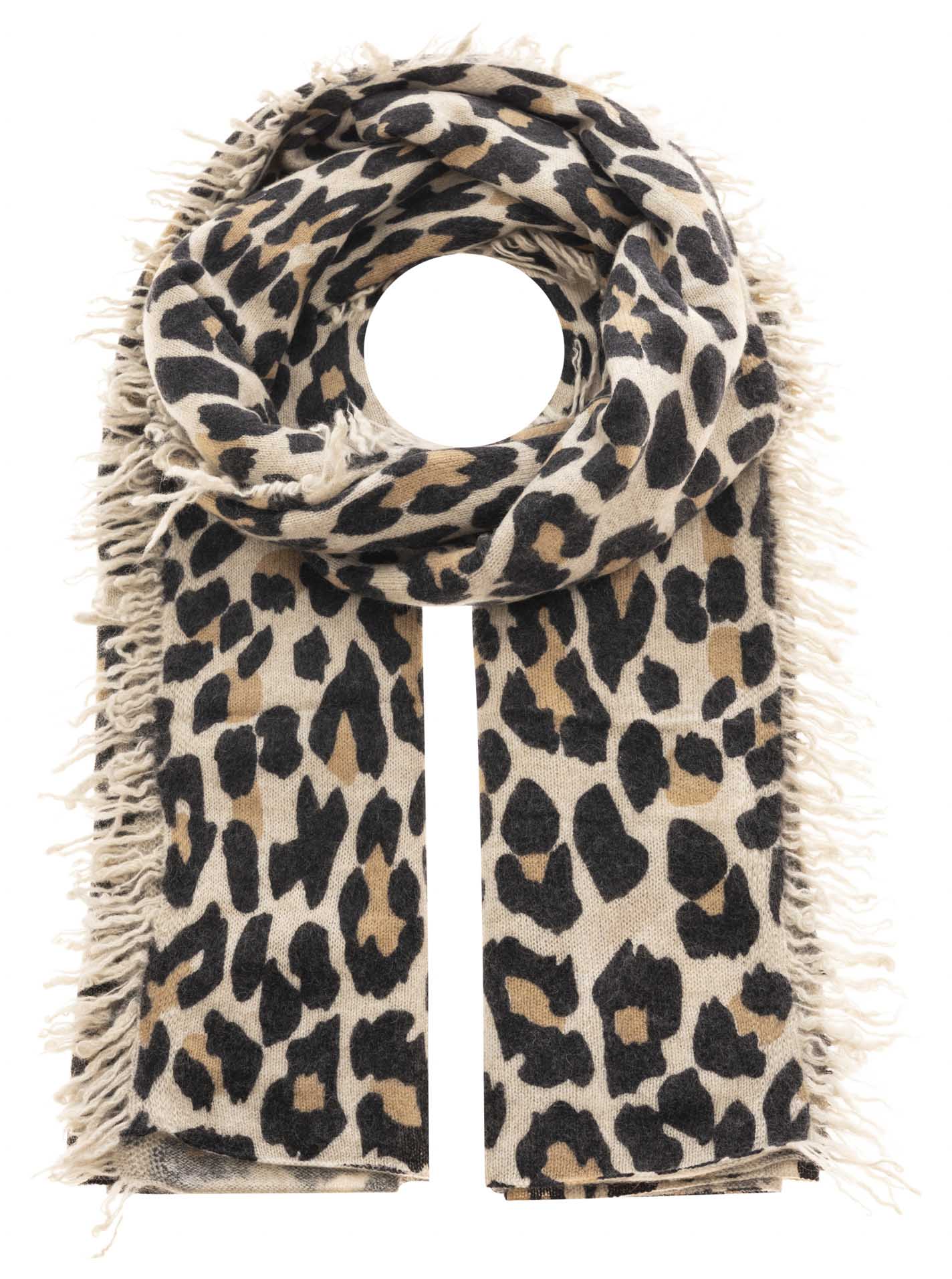 100% Cashmere XXL Fransenschal "Leo"