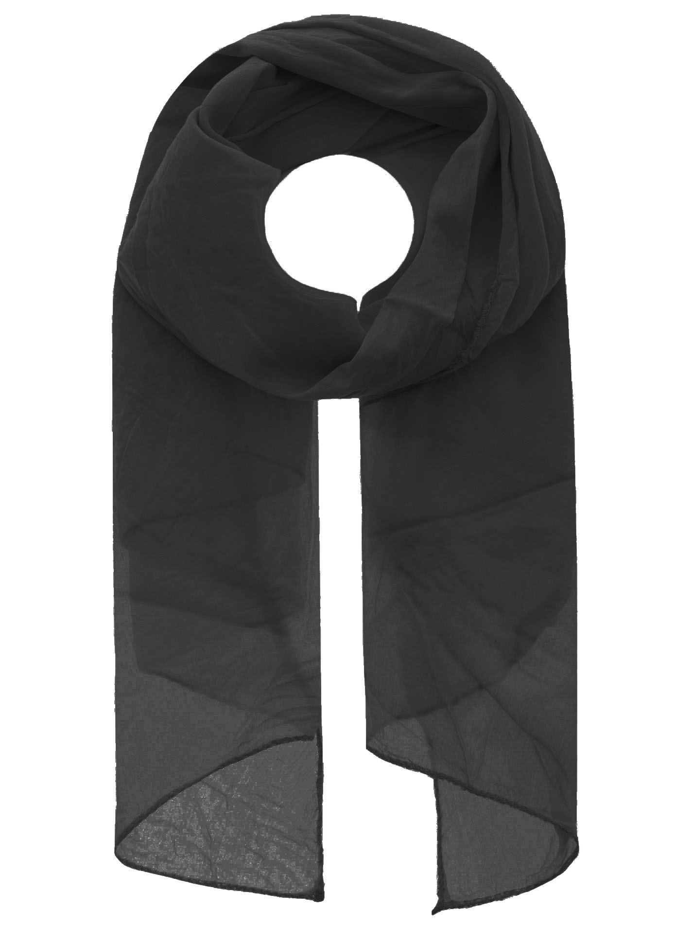 Schal BW/Seide "Uni"
