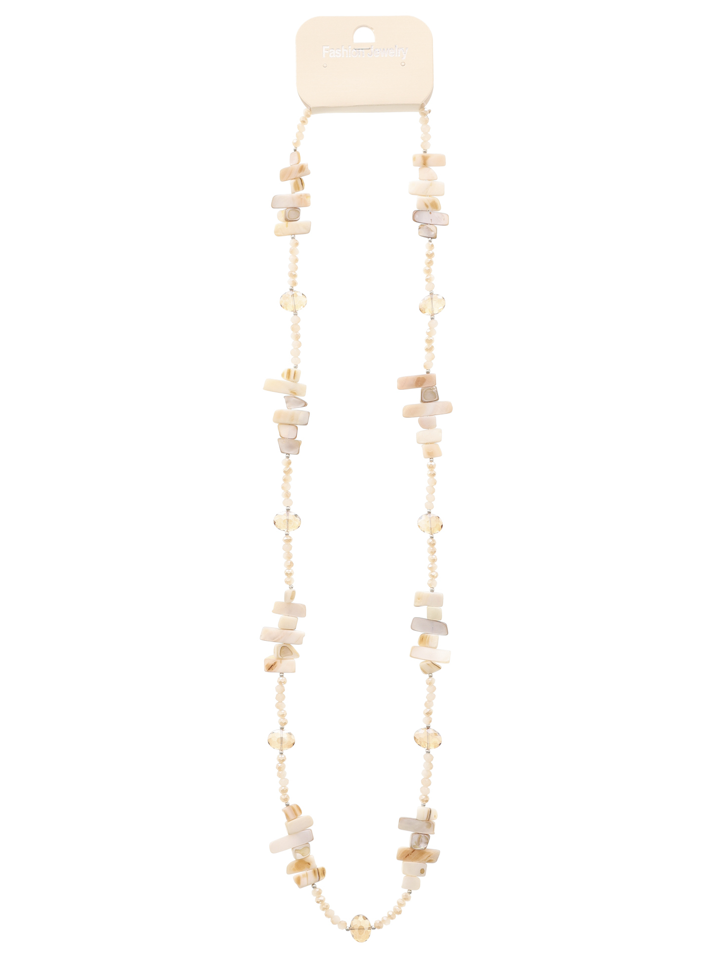 Lange Kette "Perlen & Stäbe"