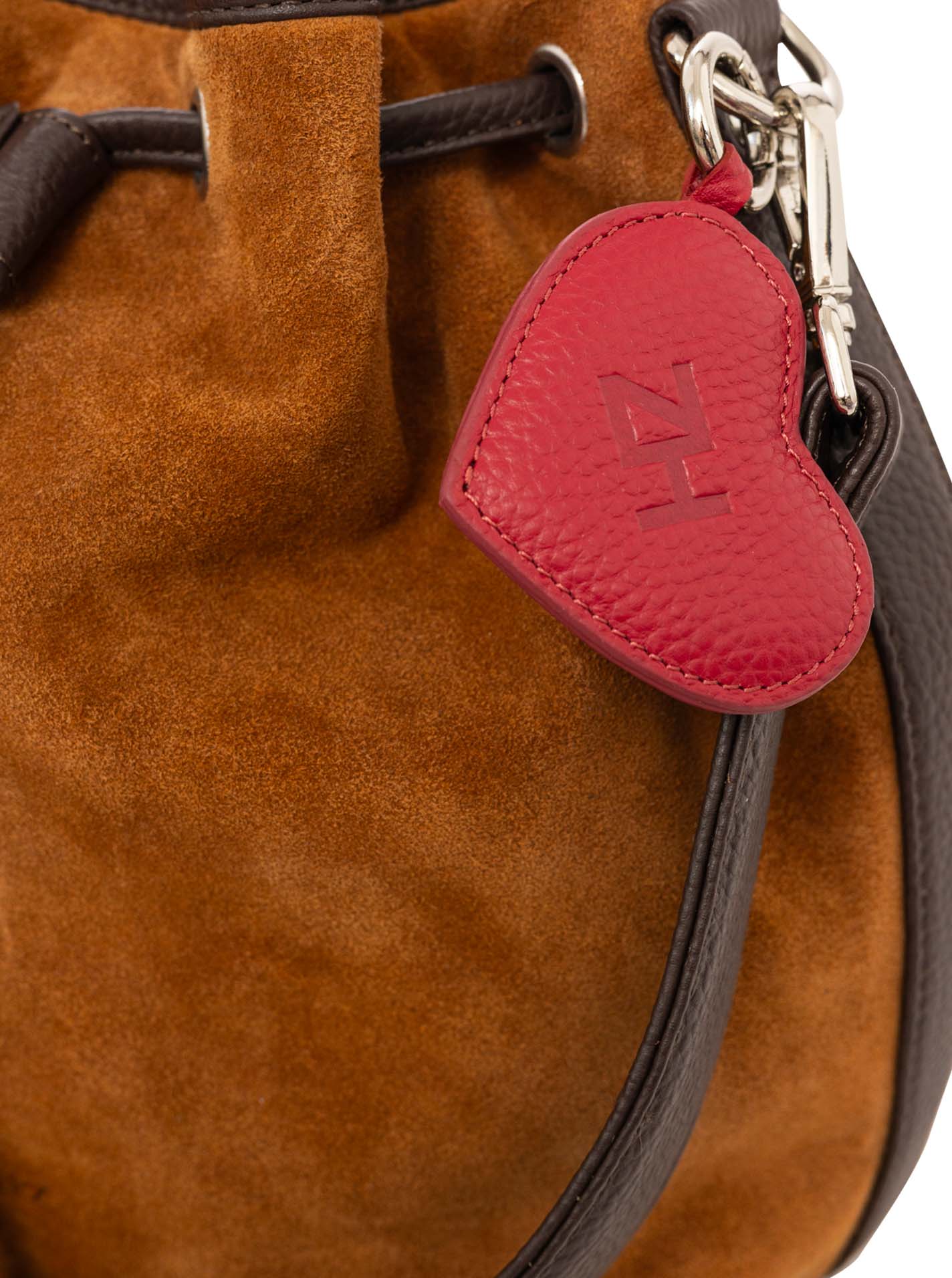 Ledertasche "Suede Drawstring Bag"