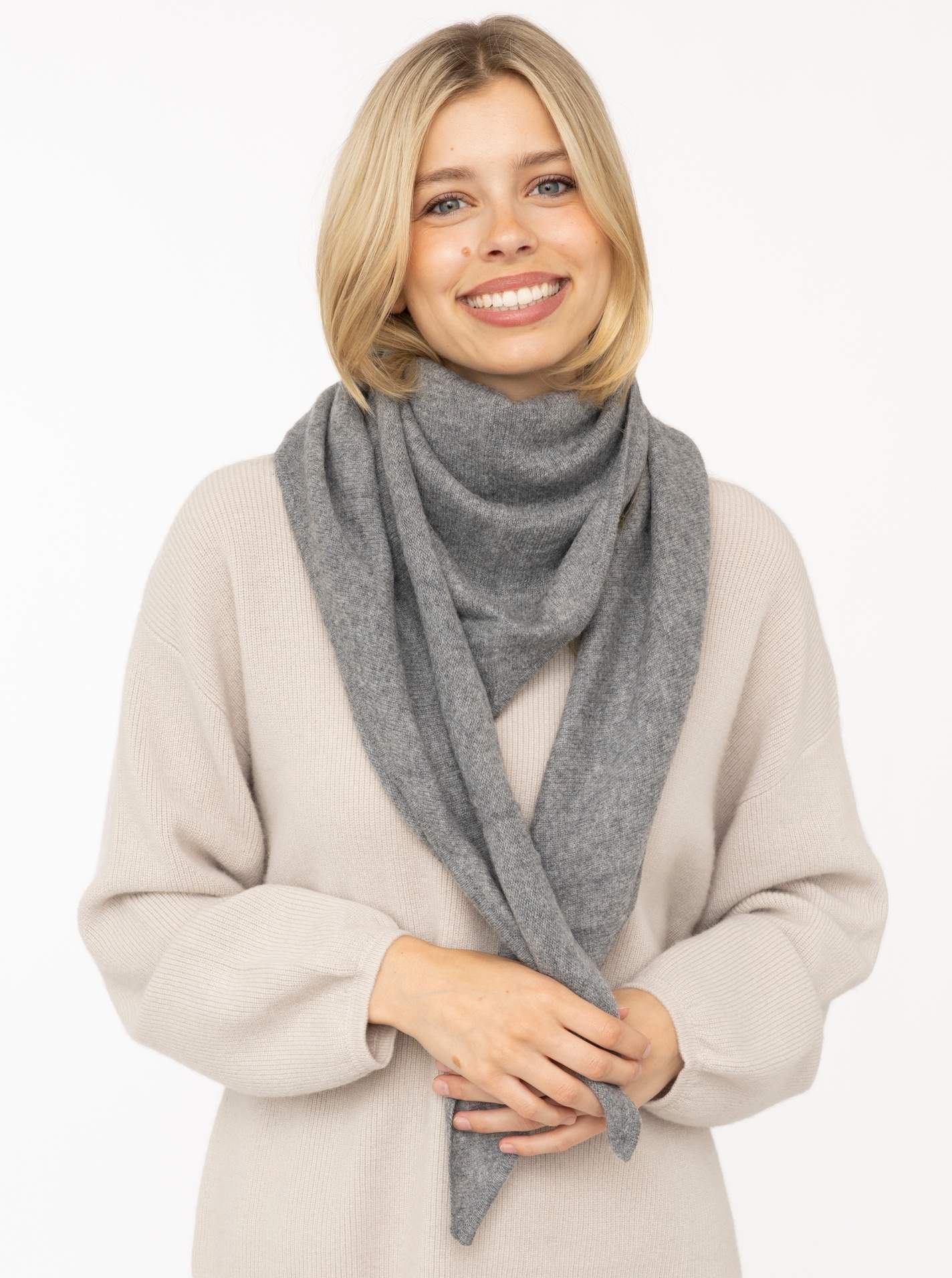 100% Cashmere Dreieckstuch "Uni"