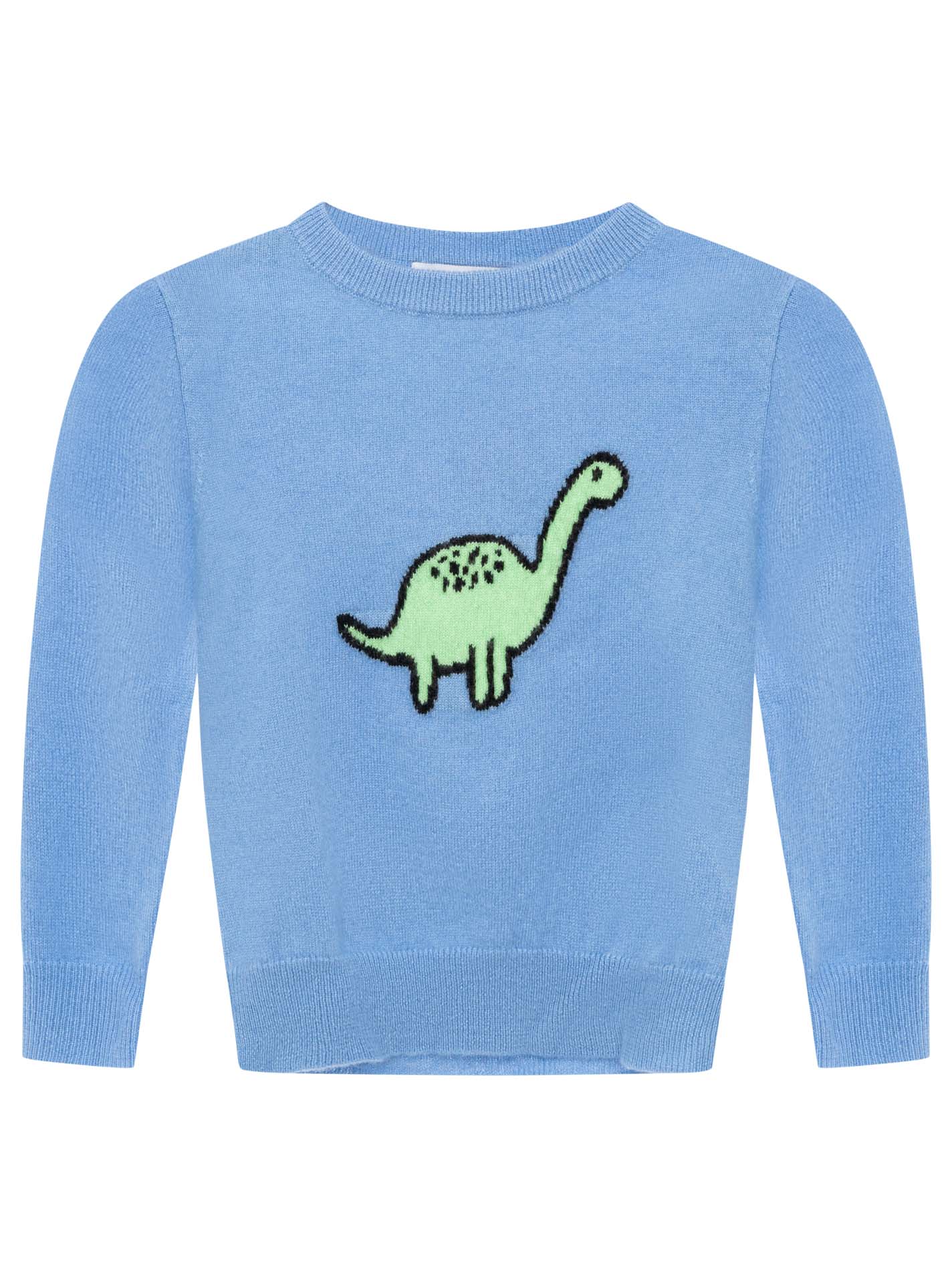 100% Cashmere Kids Rundhals Pullover Dino