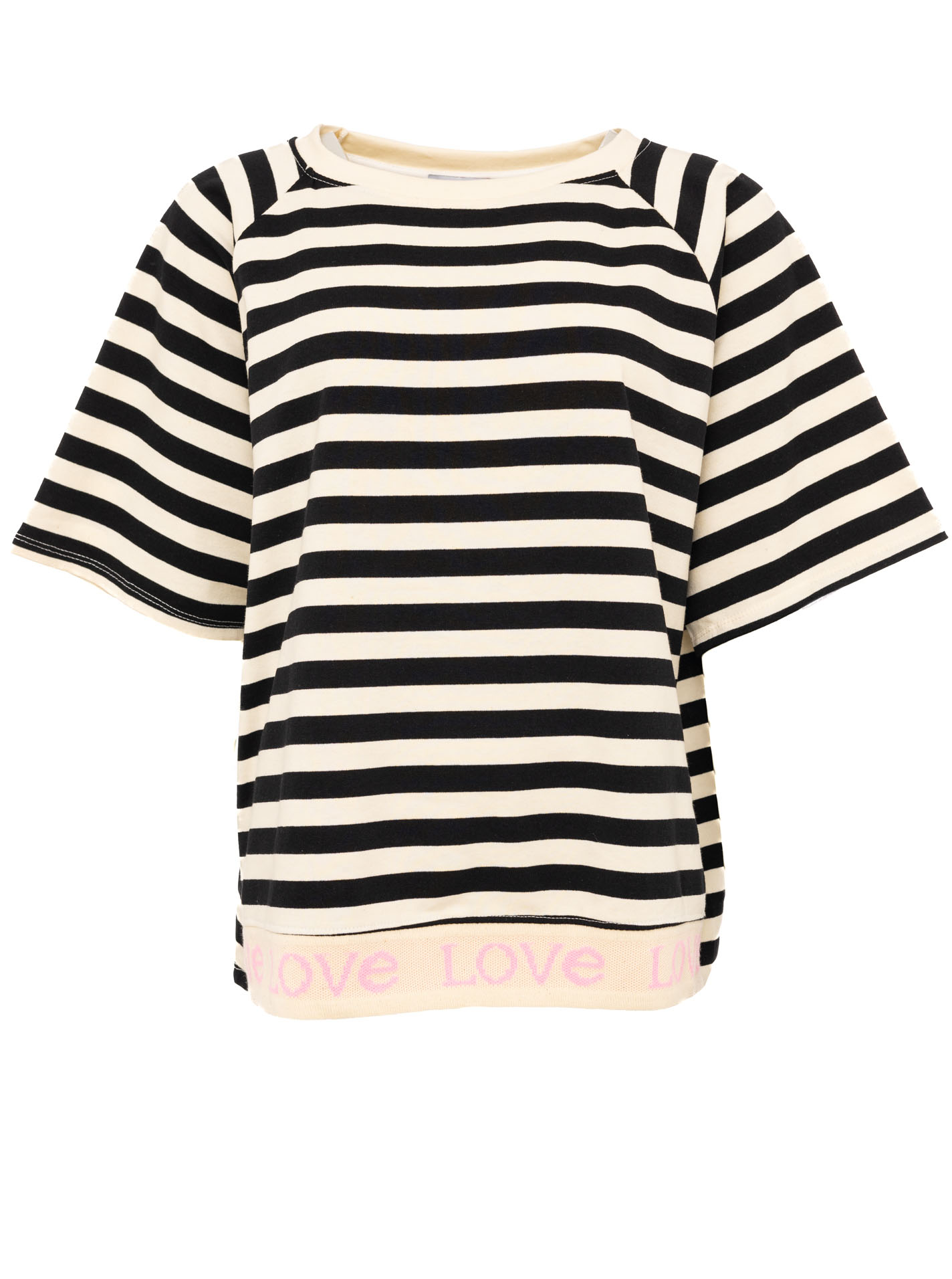 Shirt BW "Love & Streifen"