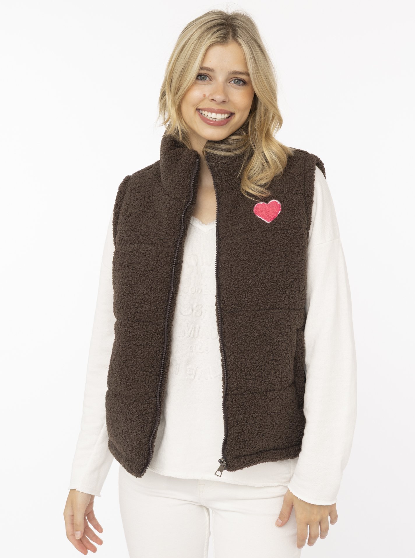 Weste Teddy "Herz Patch"