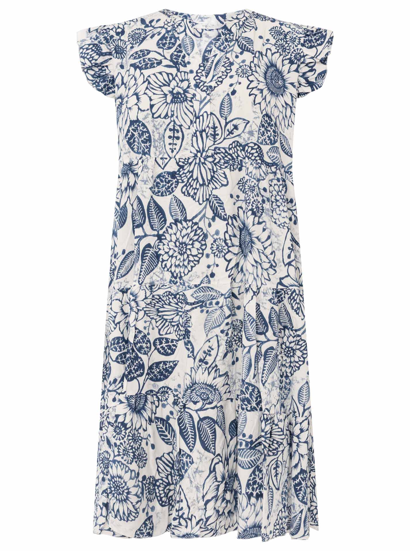 Ärmelloses Viskose Kleid "Flowers"